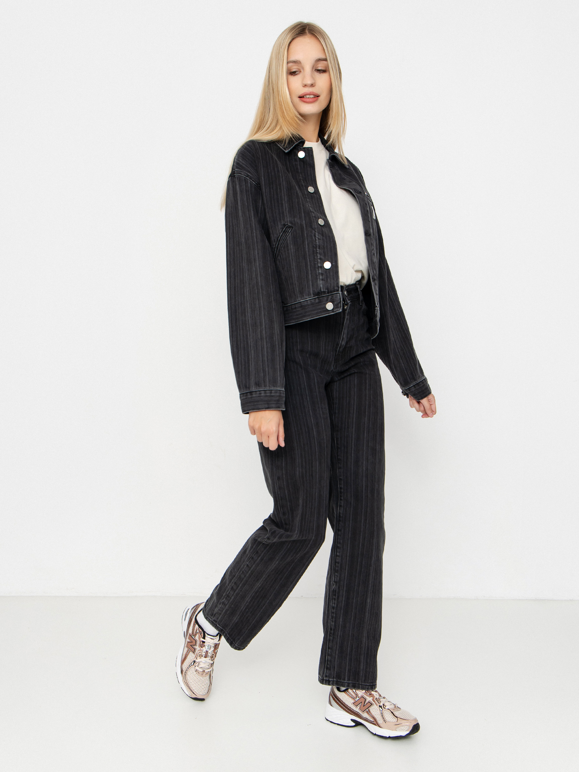 Bunda Carhartt WIP Rylan Wmn (rylan stripe/black/stone washed)