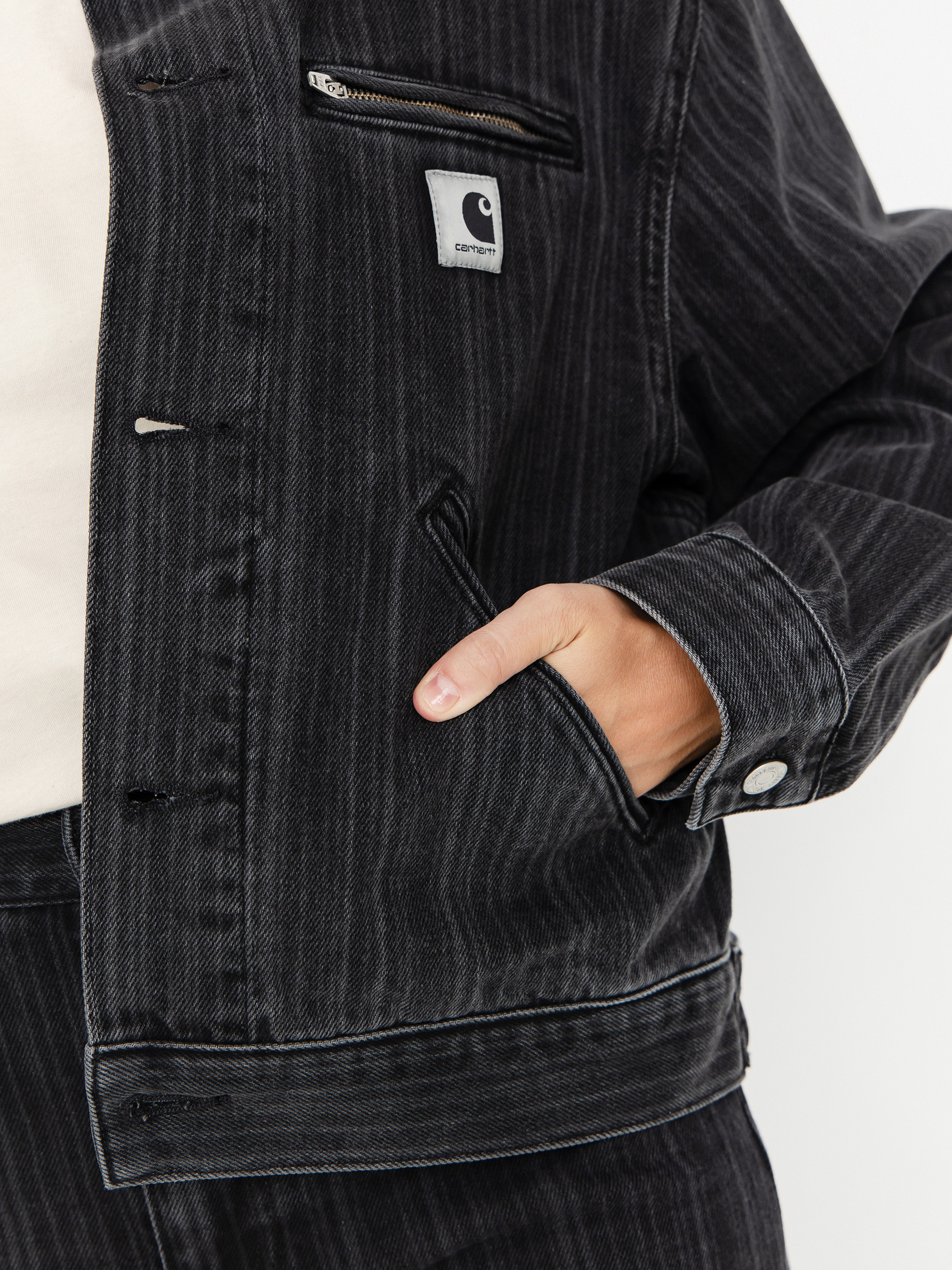 Bunda Carhartt WIP Rylan Wmn (rylan stripe/black/stone washed)