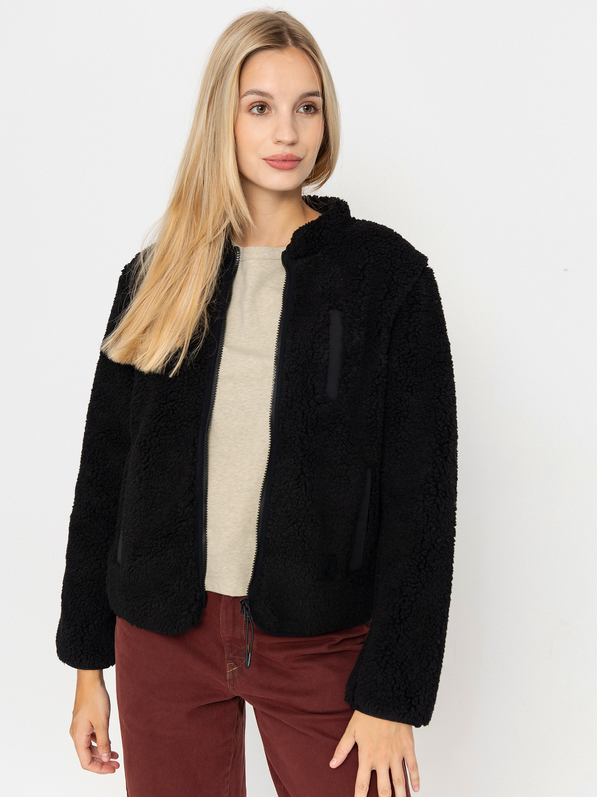 Mikina Volcom Wuzer Fuzzar Wmn (black)