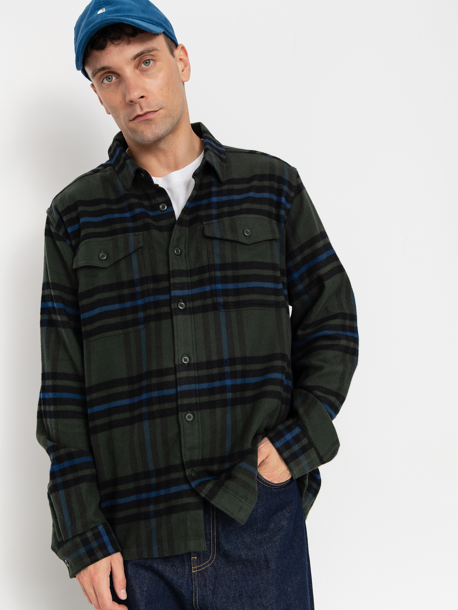 Kou0161eu013ea Patagonia Fjord Flannel (catch old growth green)