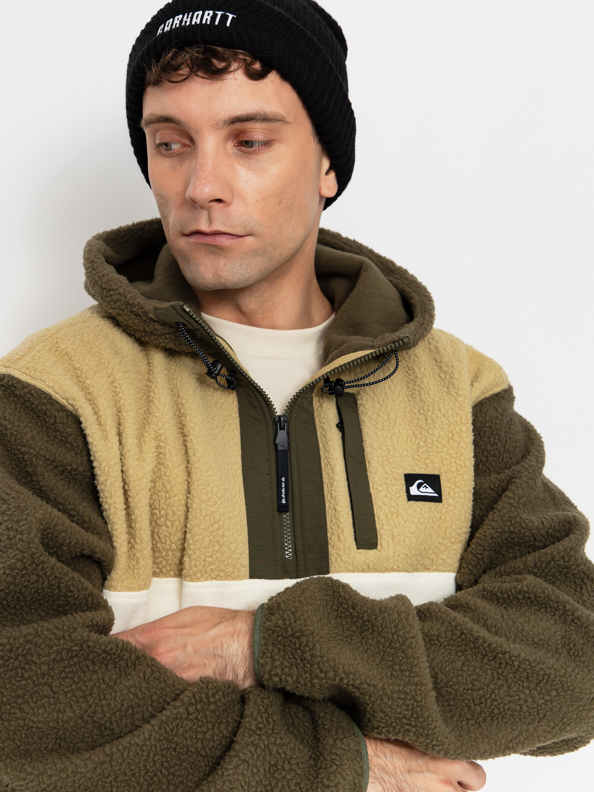 Pánsky Flísová mikina Quiksilver Ocean View Mix Up Hoody (grape leaf)