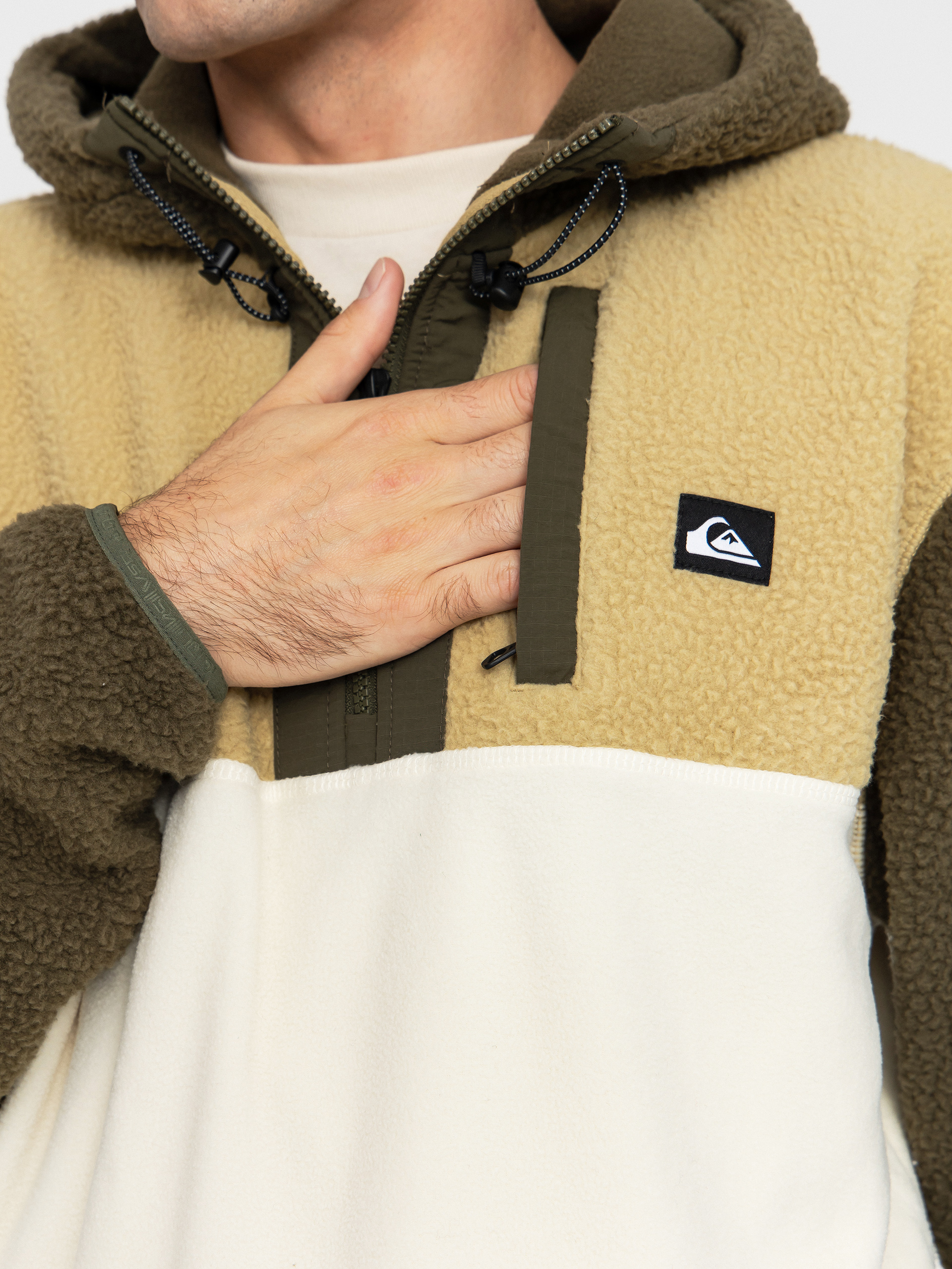 Pánsky Flísová mikina Quiksilver Ocean View Mix Up Hoody (grape leaf)