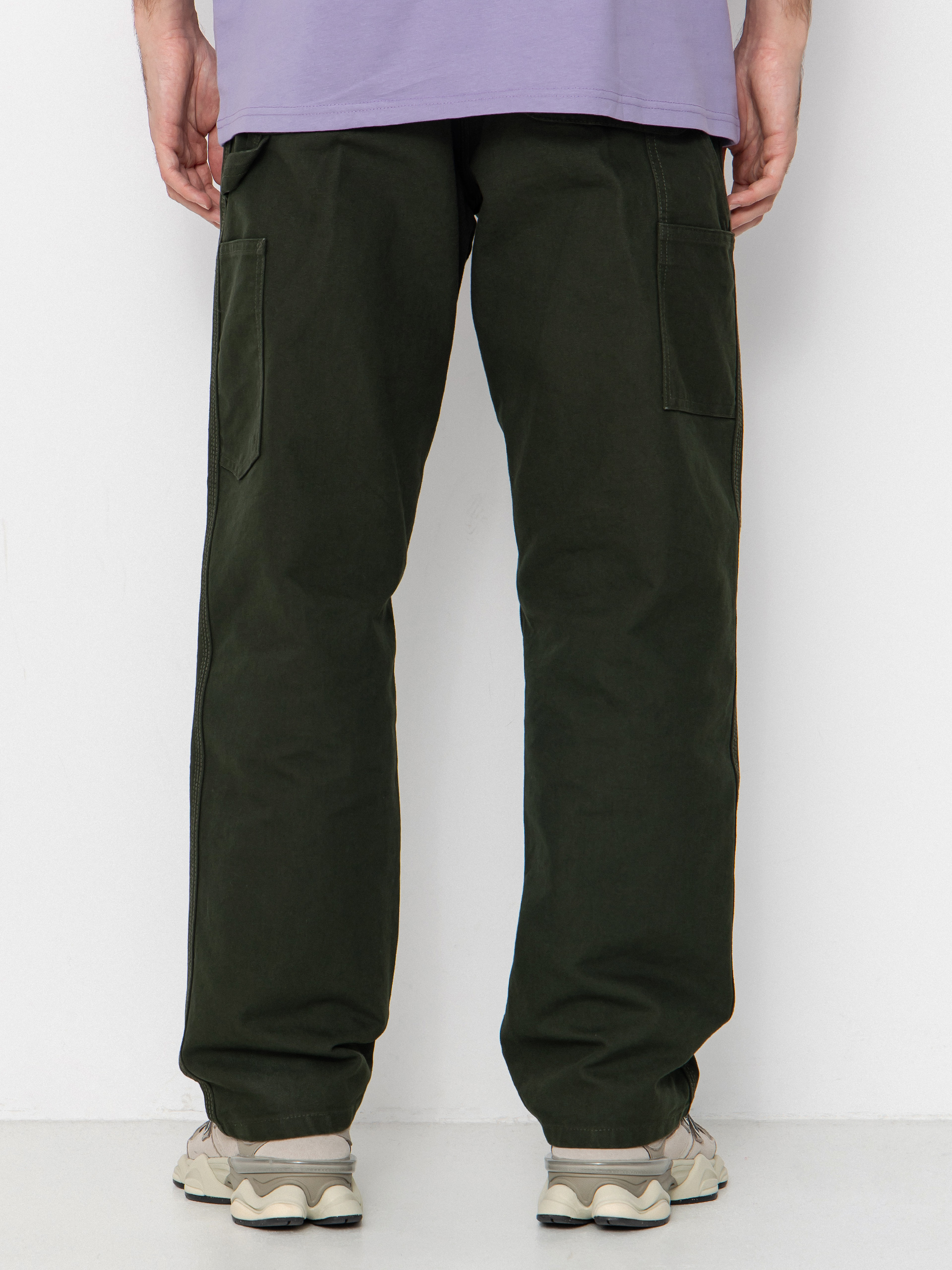 Nohavice Carhartt WIP Single Knee (olive/rinsed)