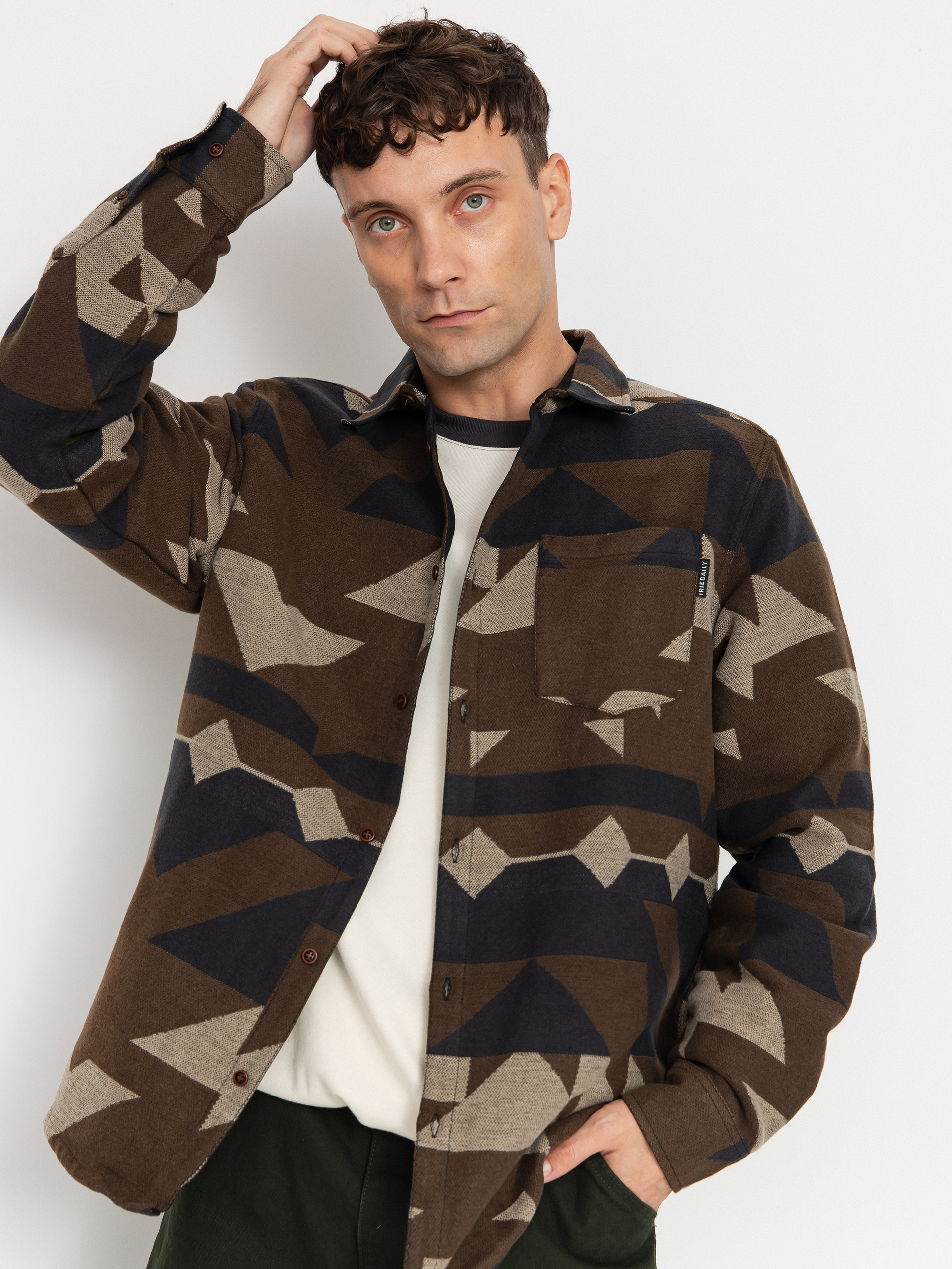 Košeľa Iriedaily Santania (dark coffee)