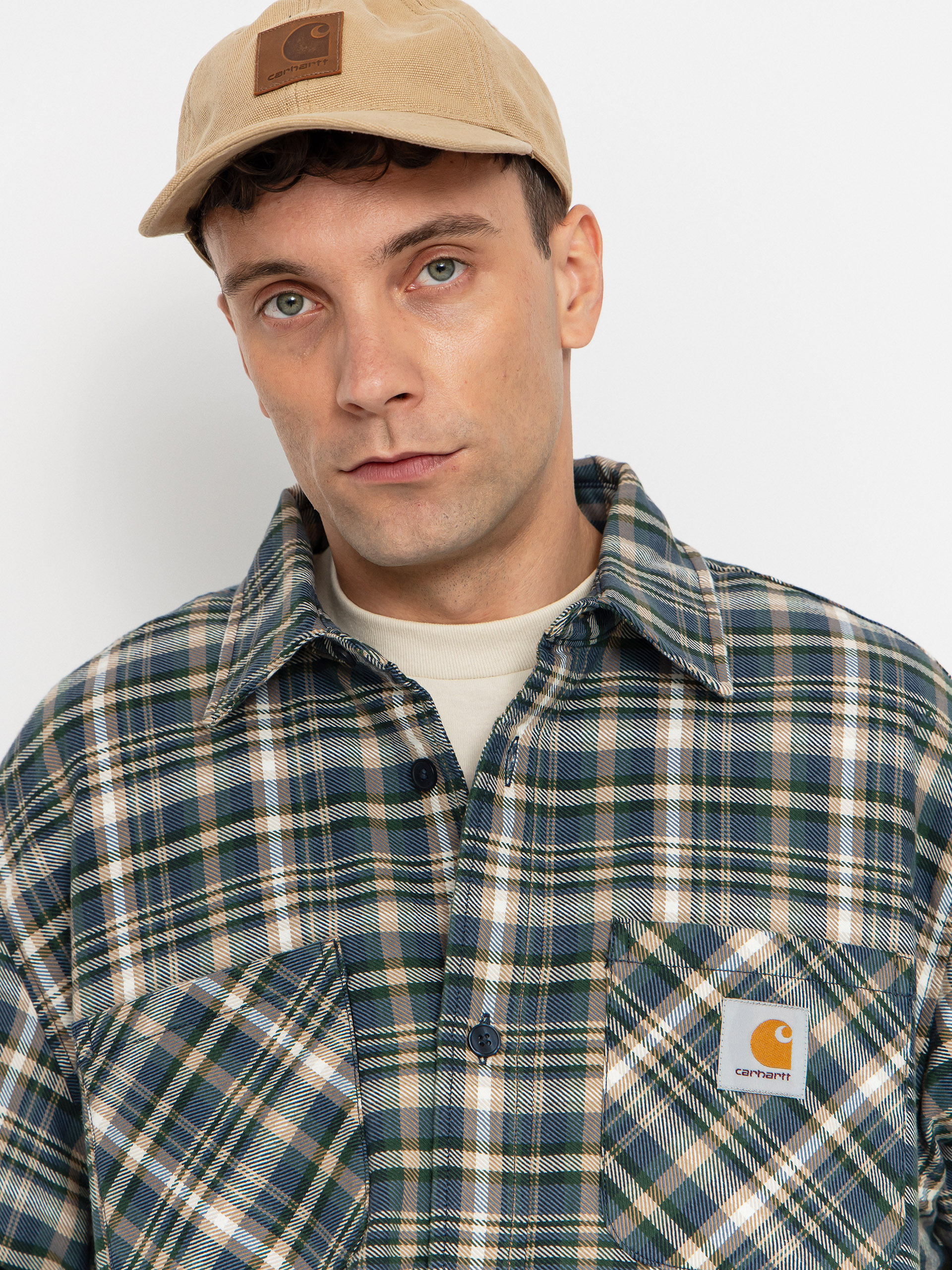 Bunda Carhartt WIP Cronyn (cronyn check/dark navy)