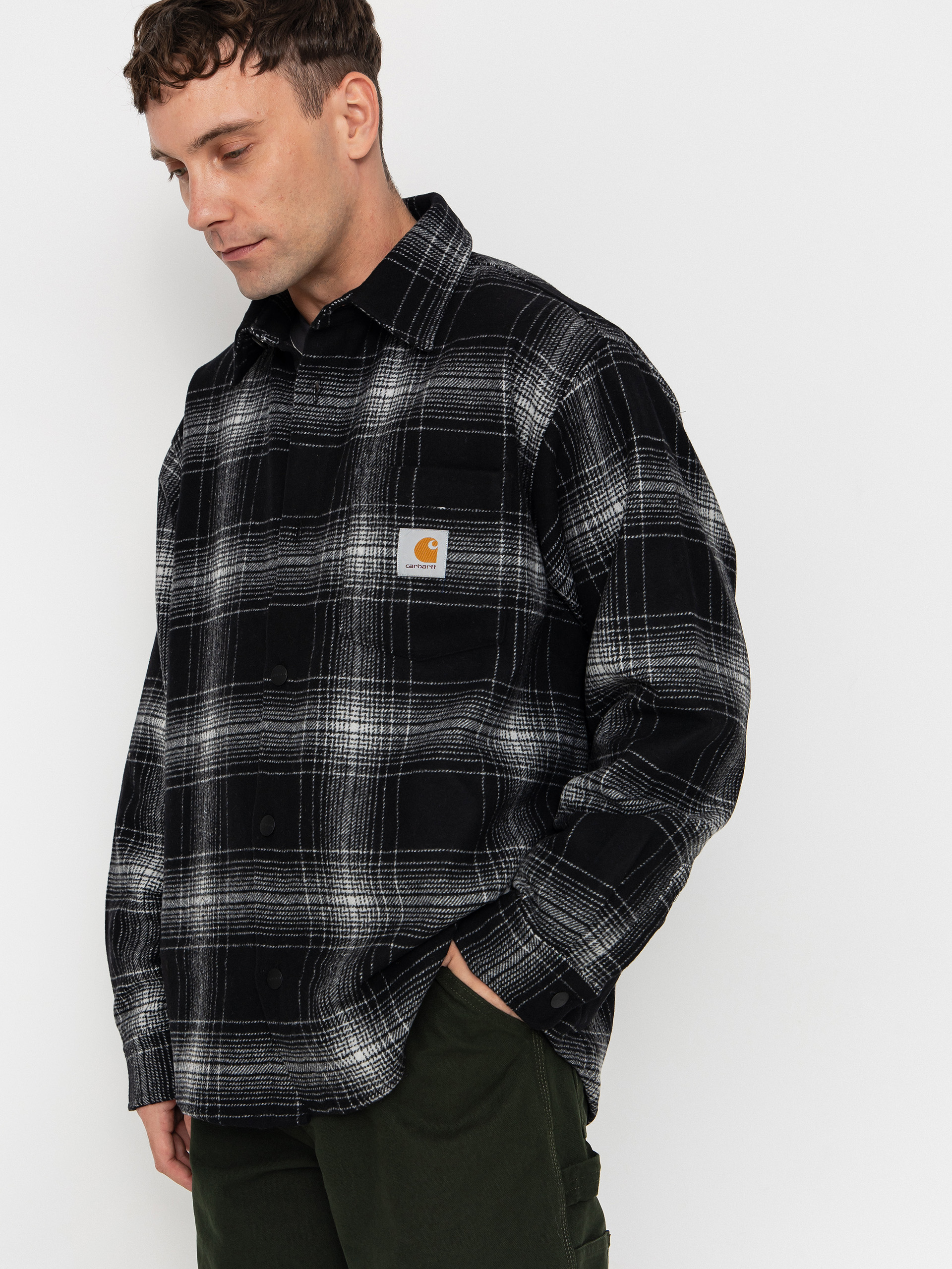 Bunda Carhartt WIP Brennan (brennan check/black/wax)