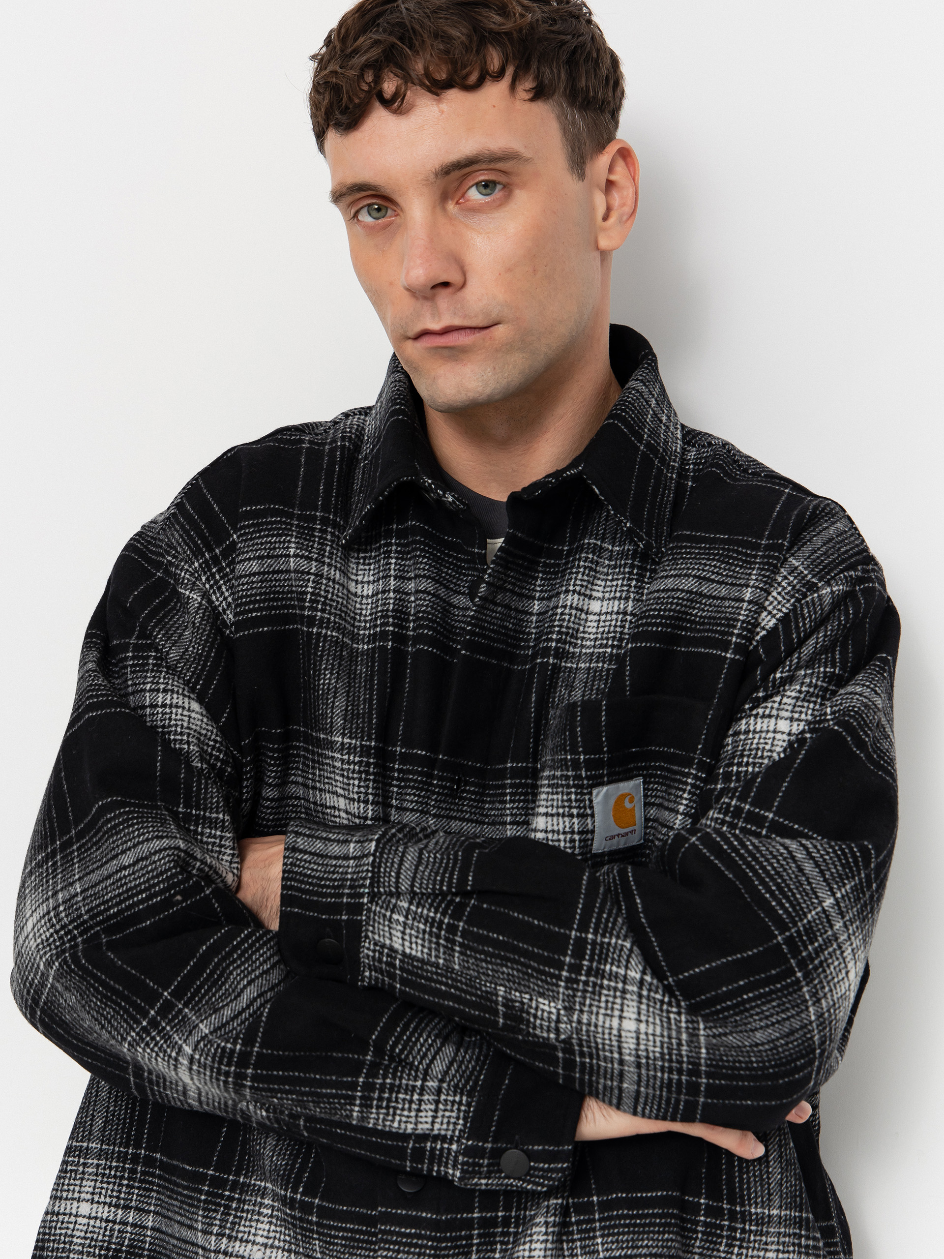 Bunda Carhartt WIP Brennan (brennan check/black/wax)