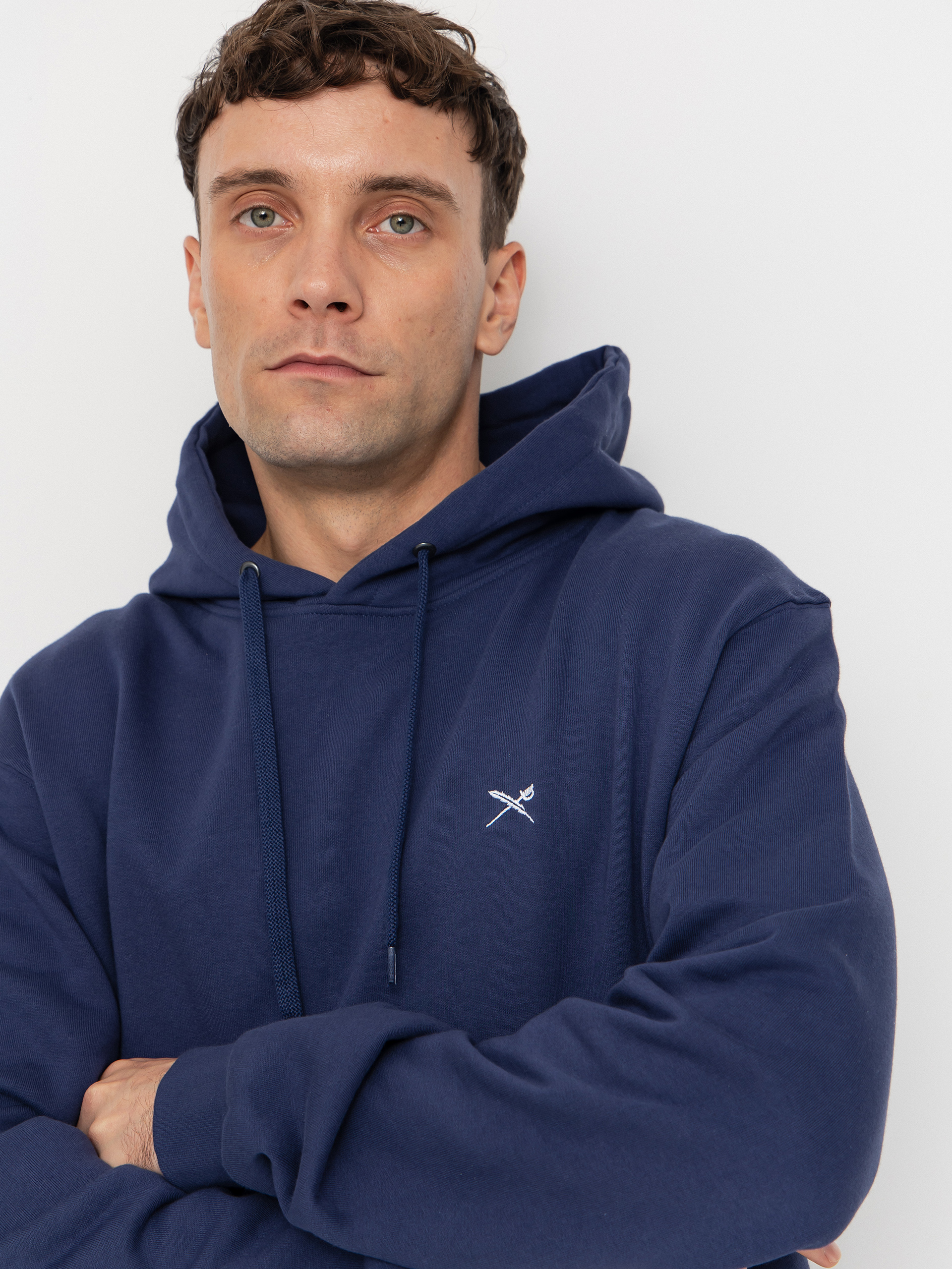 Mikina s kapucňou Iriedaily Mini Flag 2 HD (crown blue)