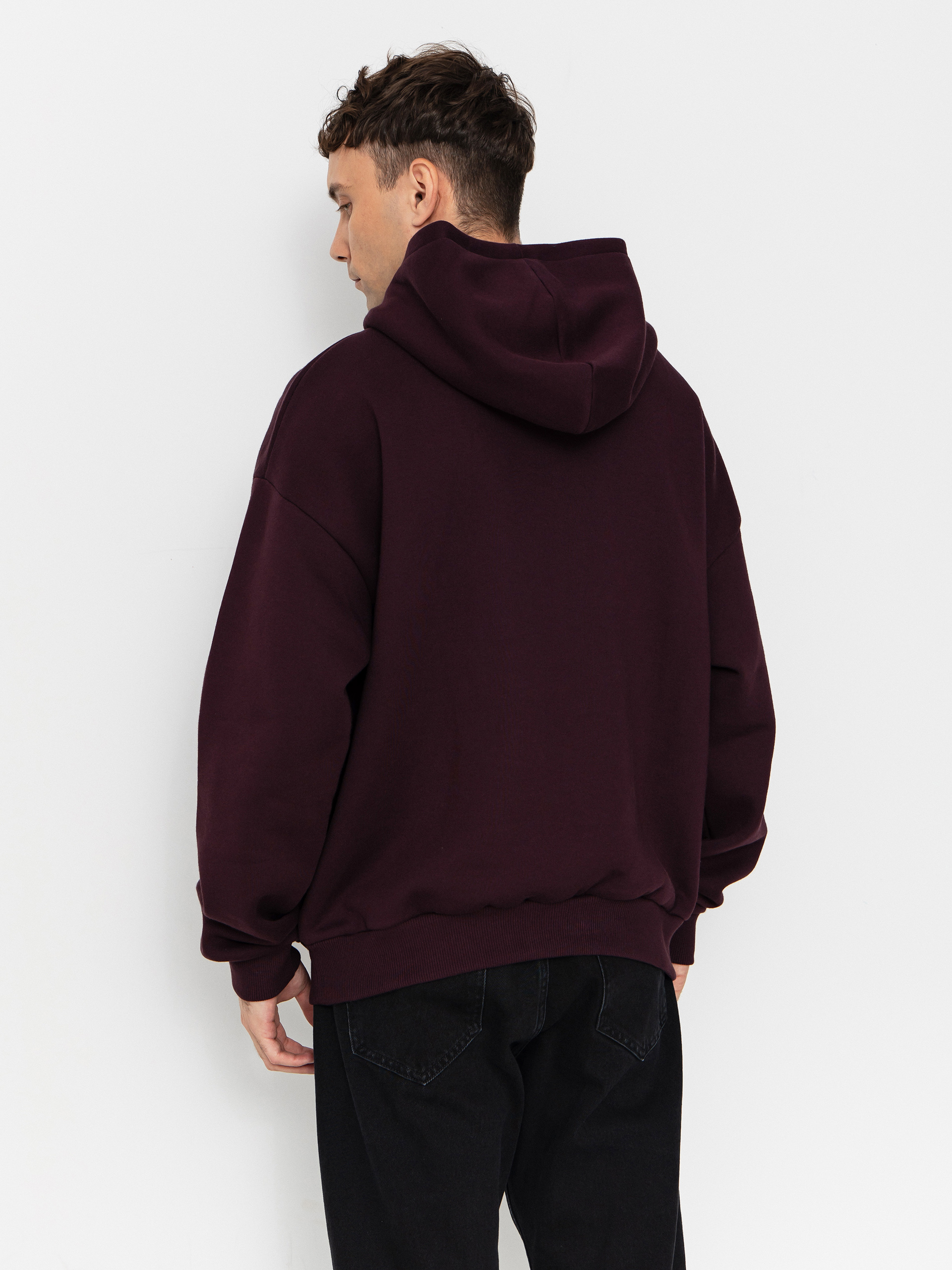 Mikina s kapucňou Iriedaily Flagloose HD (aubergine)
