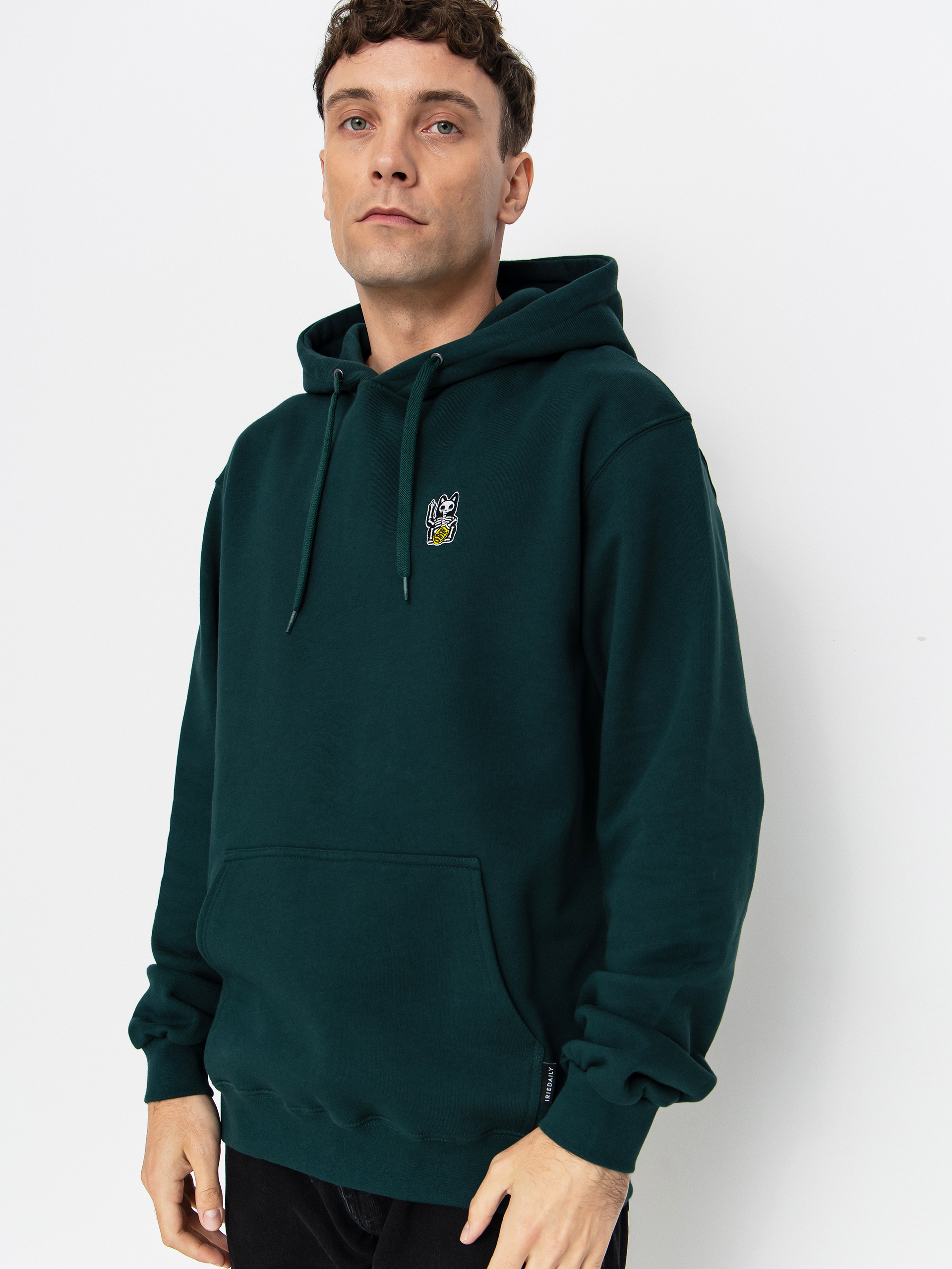 Mikina s kapucňou Iriedaily Bone Cat HD