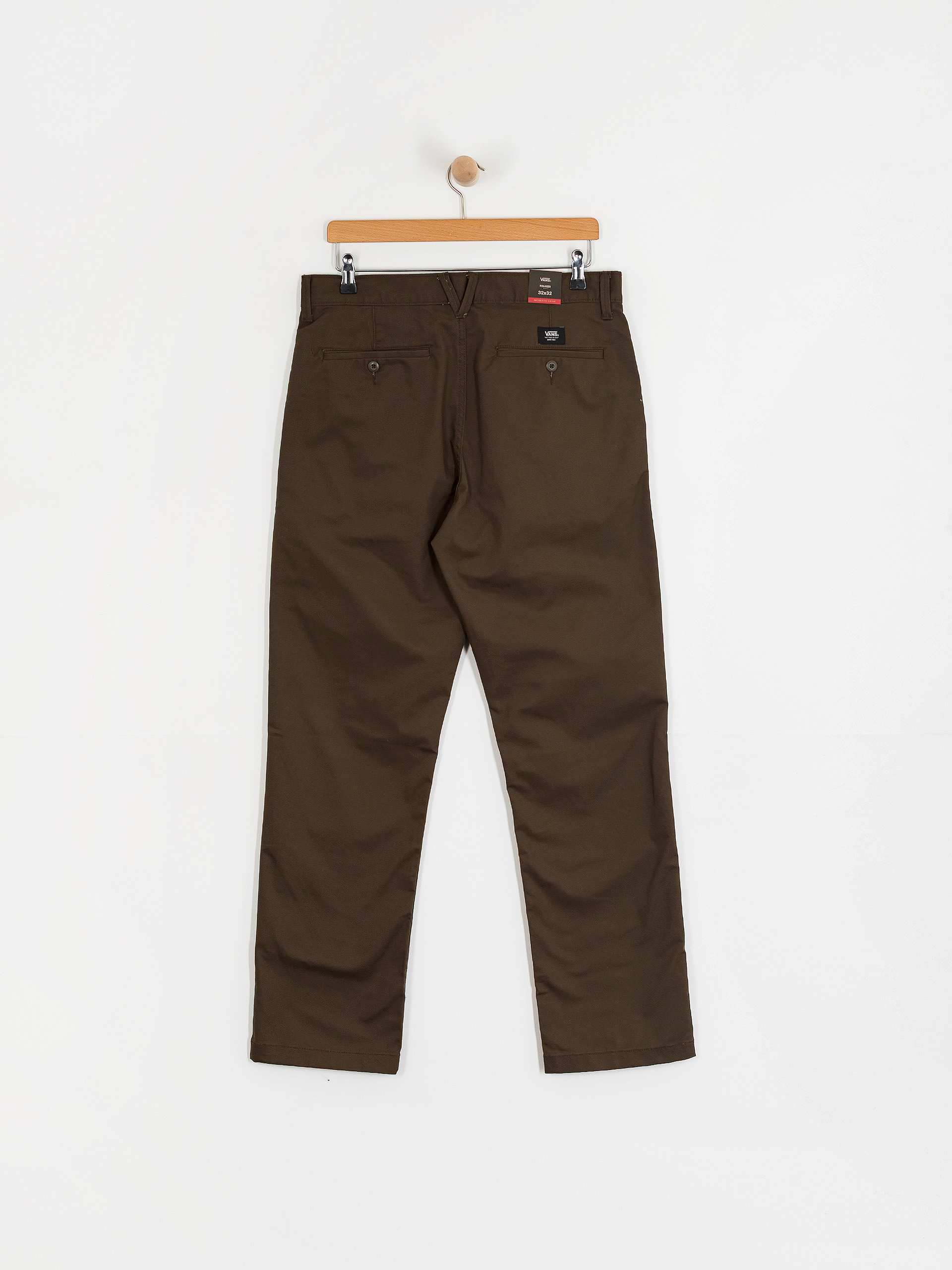 Nohavice Vans Authentic Chino Relaxed (coal brown)