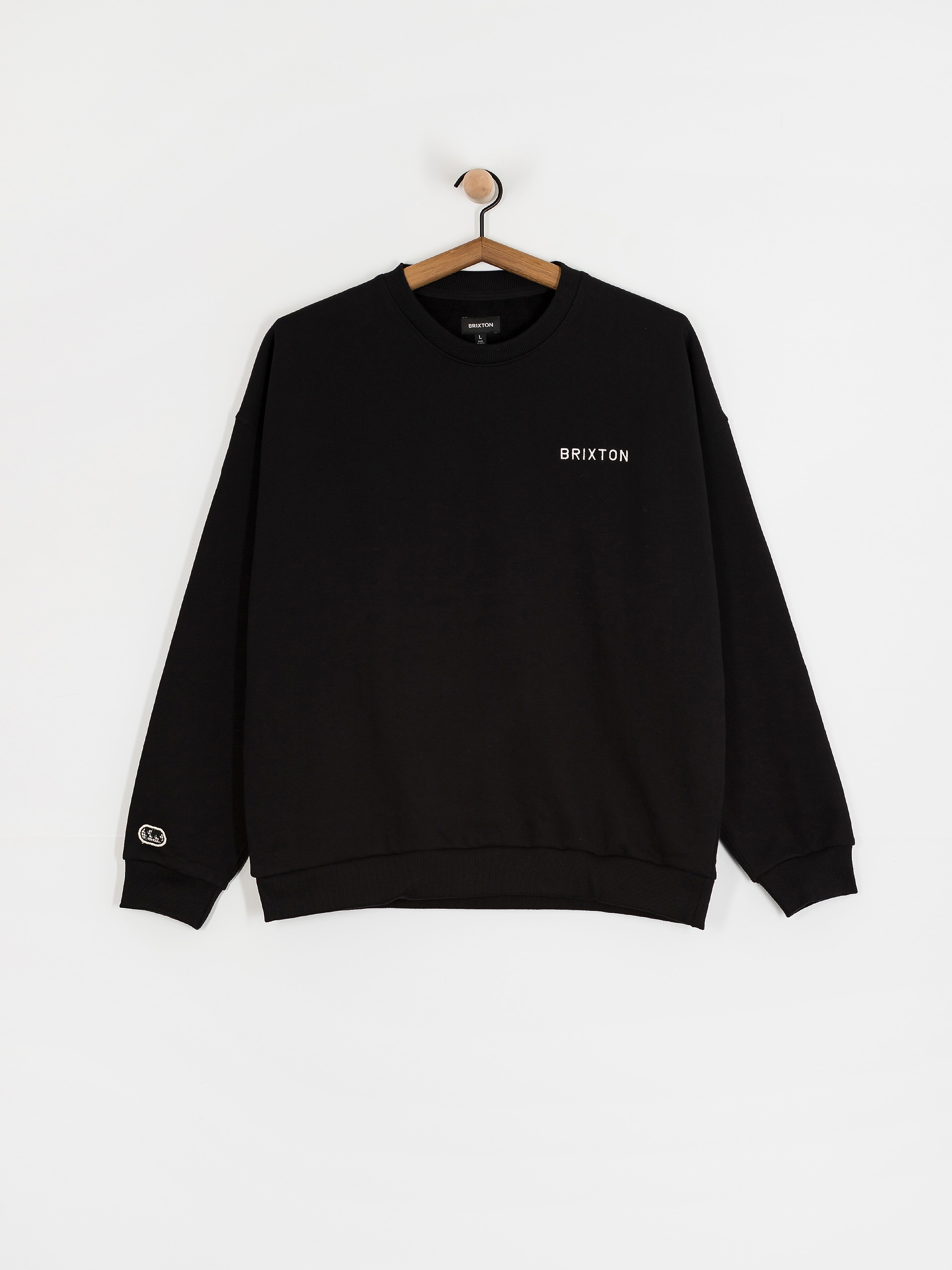 Mikina Brixton Embroidered Heavy Weight (black)