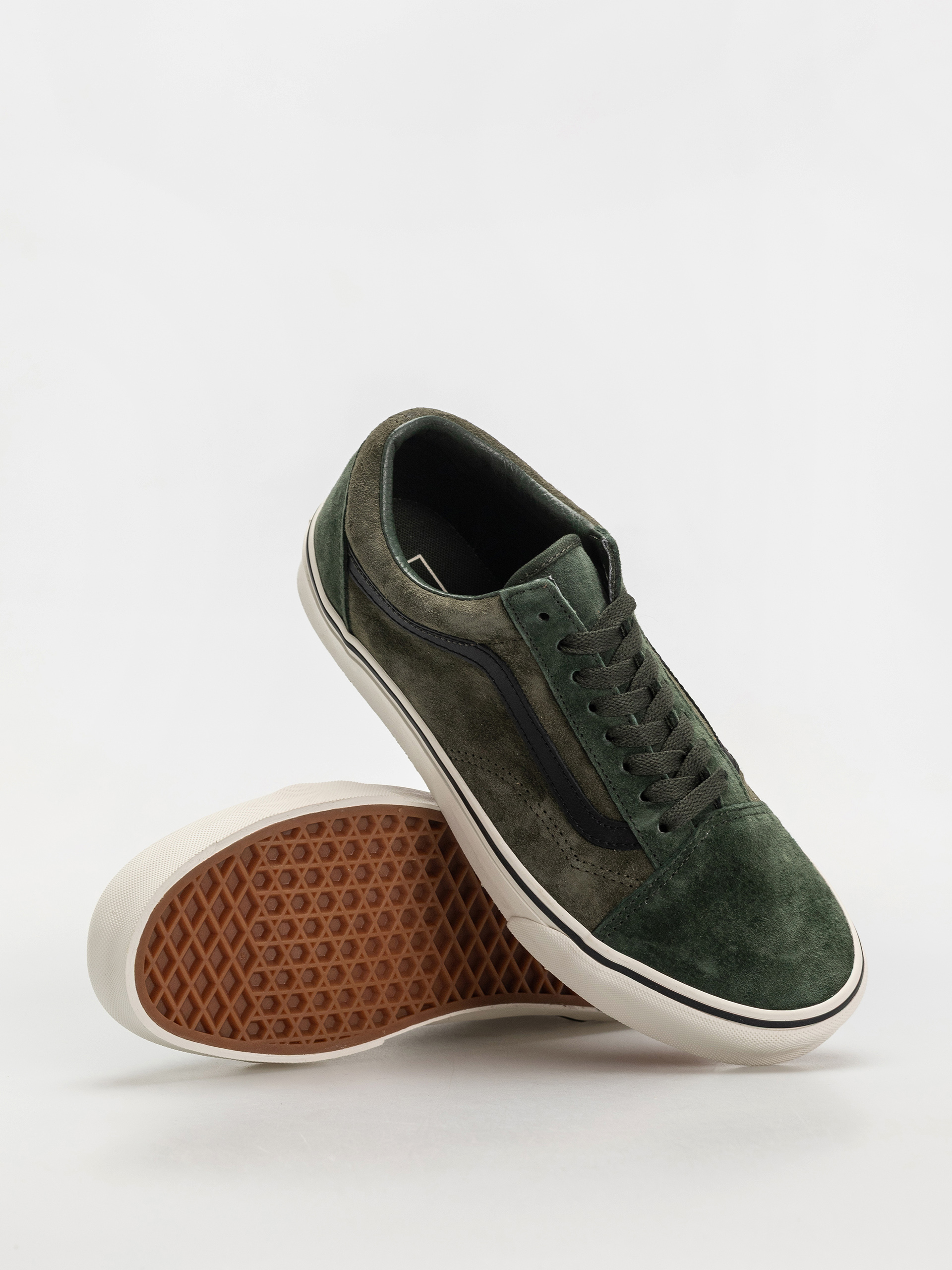 Topánky Vans Old Skool (pig suede green/multi)