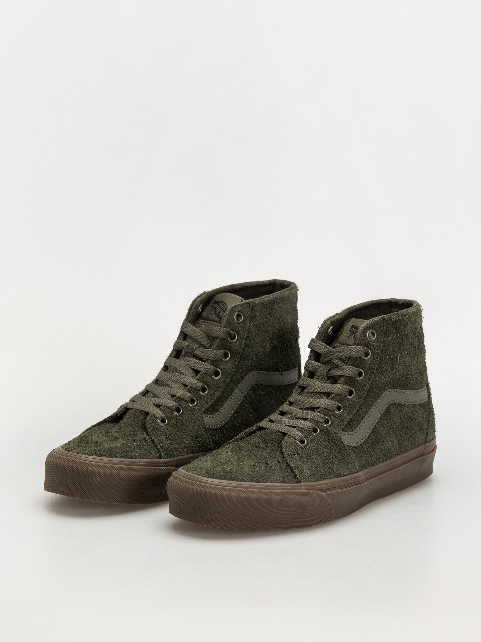 Topánky Vans Sk8 Hi Tapered (hairy suede olive/gum)