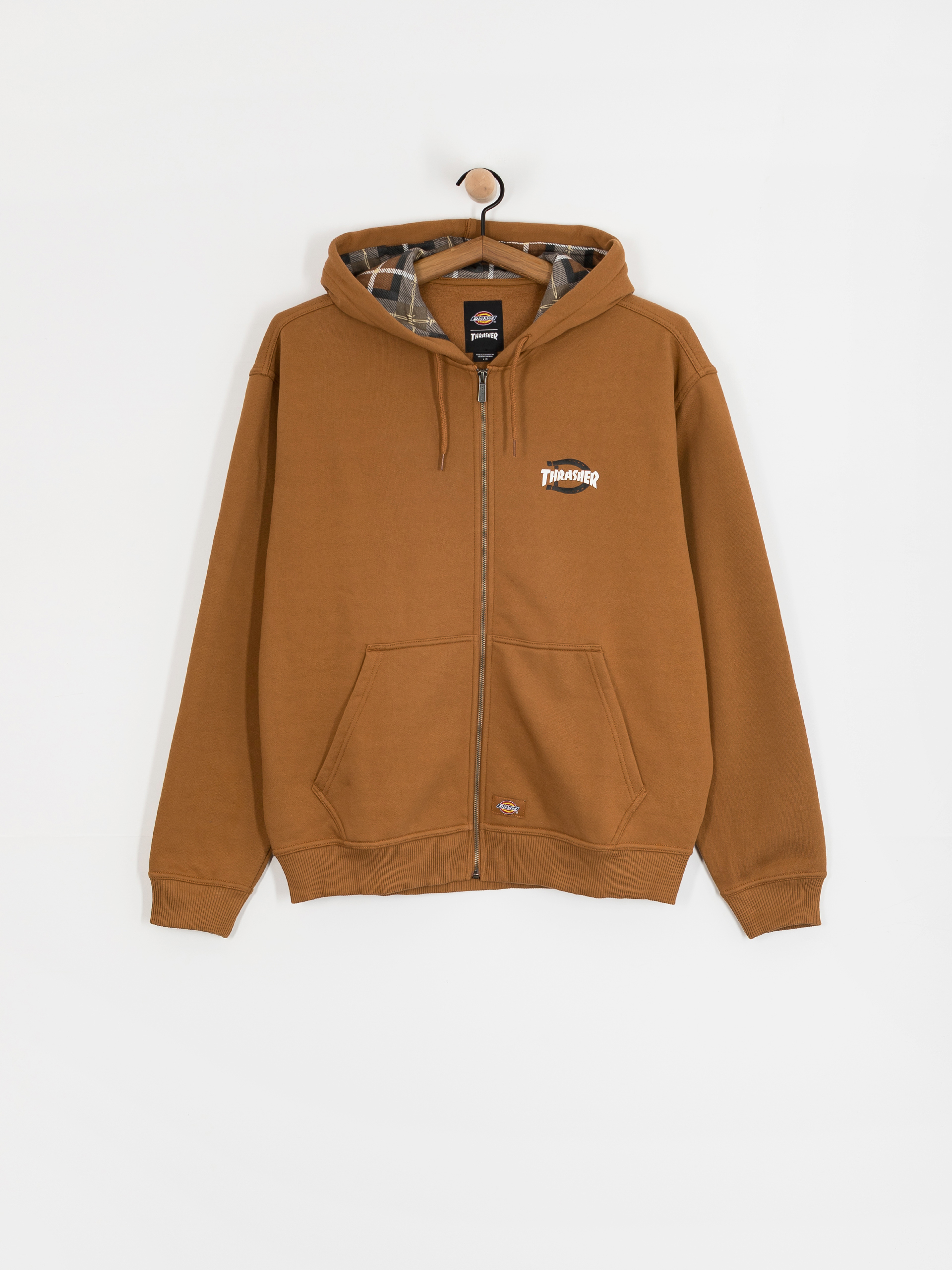 Mikina s kapucňou Dickies x Thrasher Through ZHD (brown duck)