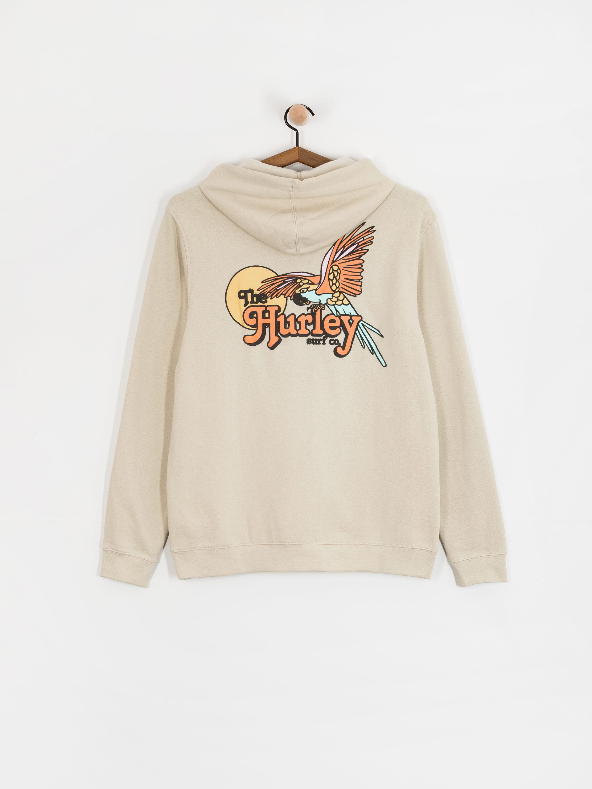 Mikina s kapucňou Hurley Makaw HD (bone)