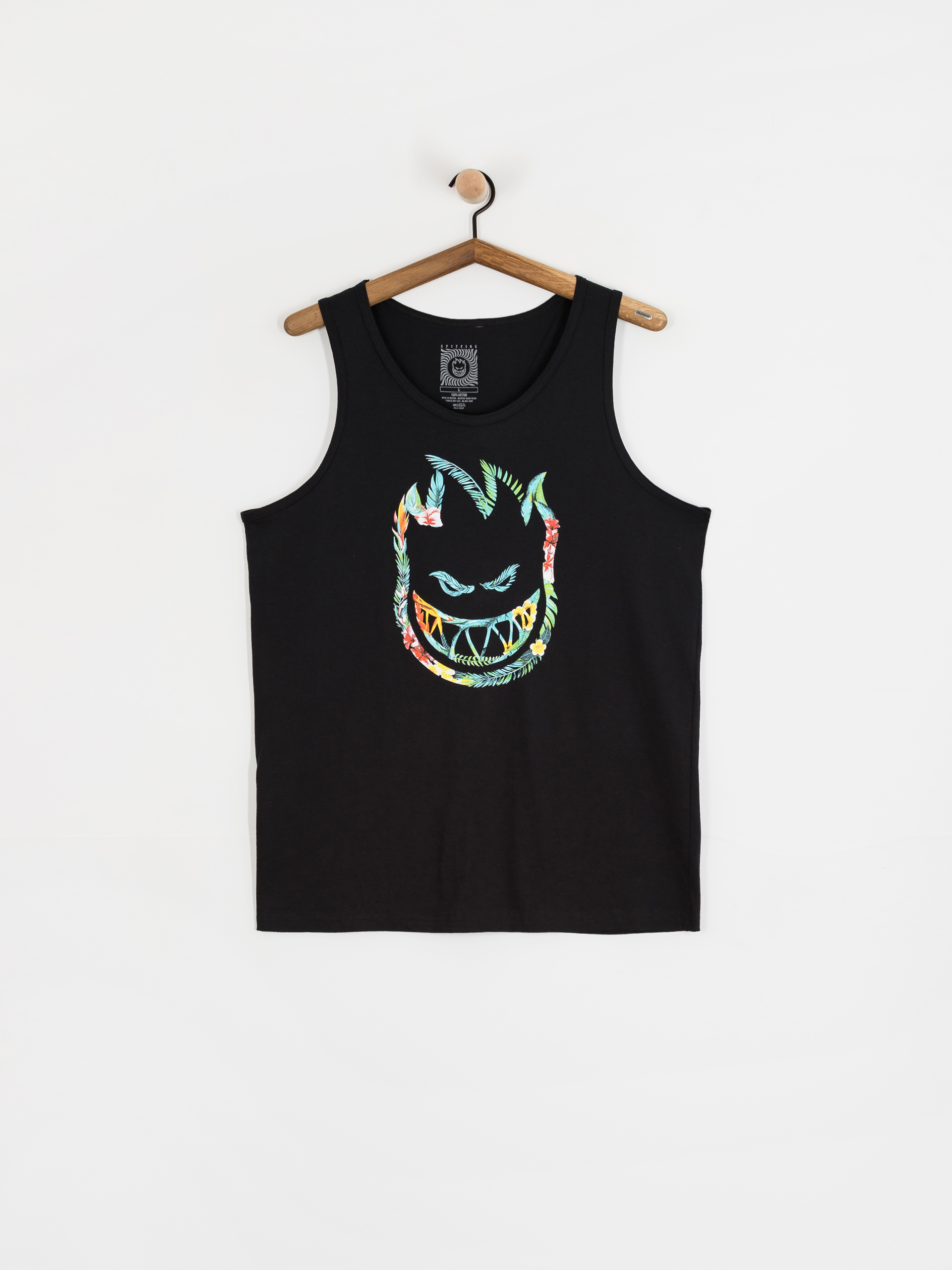 Tričko Spitfire Floral Bighead (black w/multi color print)