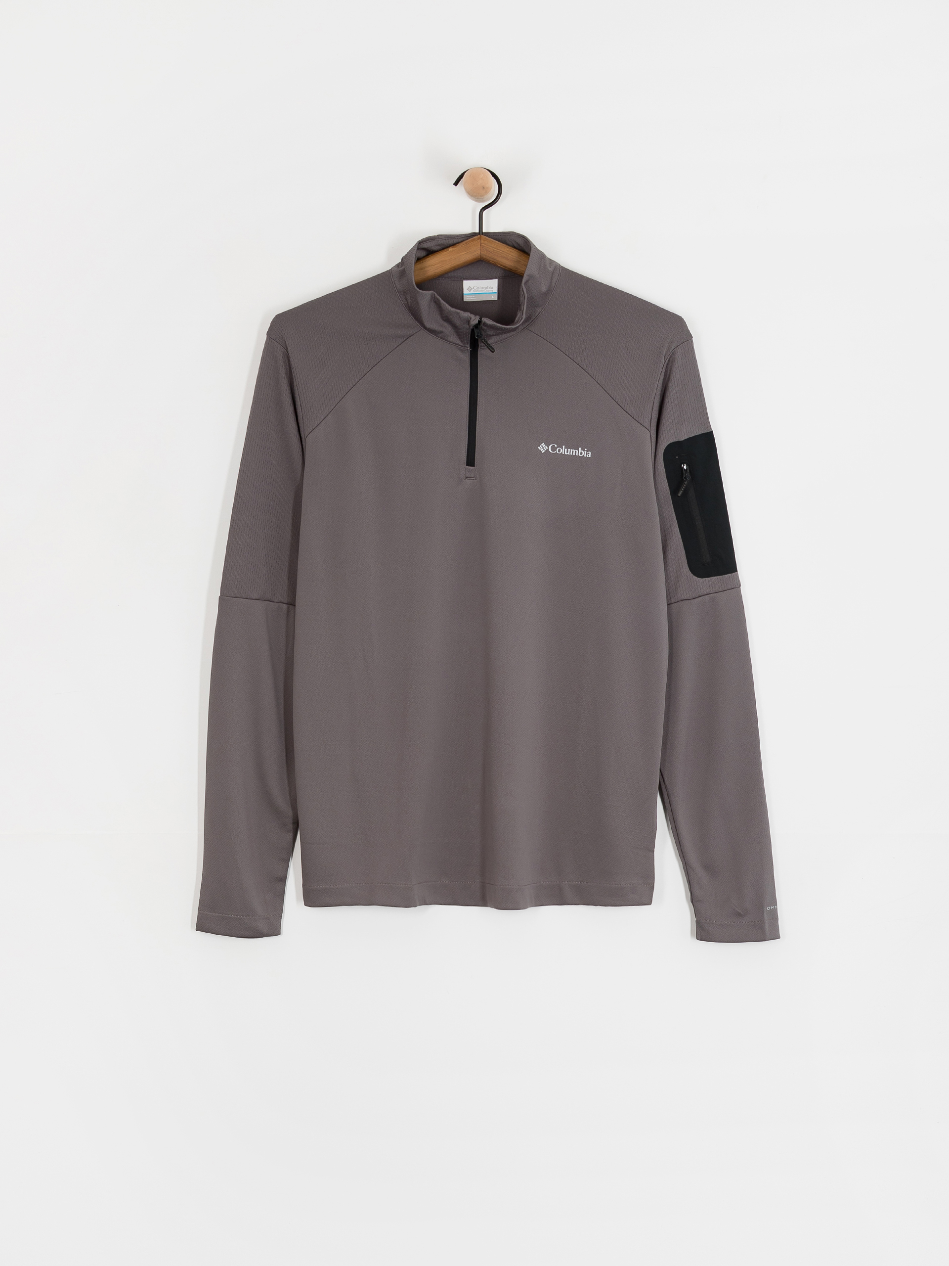 Flísová mikina Columbia Tech Knit 1/4 Zip (city grey/blac)