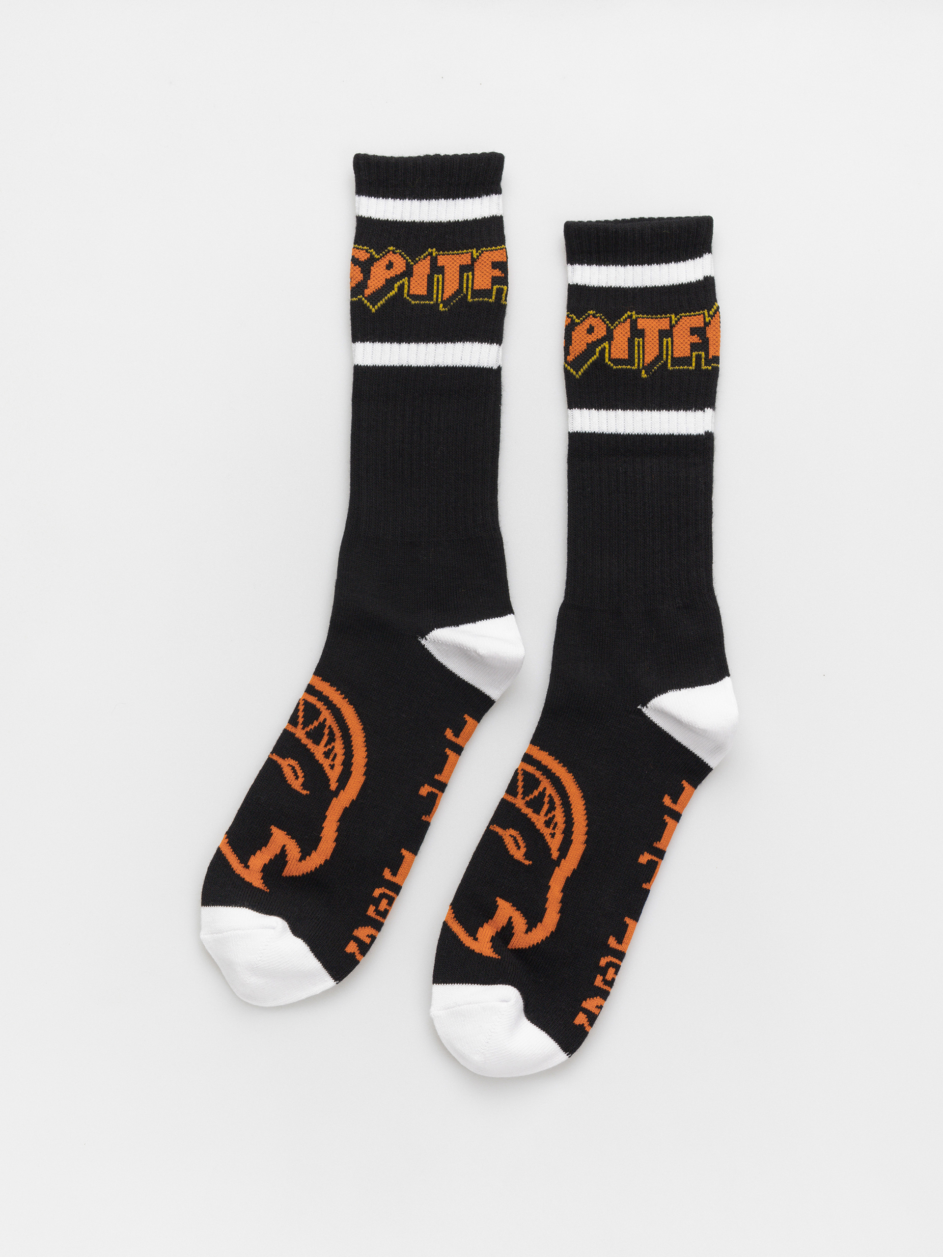 Ponožky Spitfire Hellfire Script (black/white/orange)