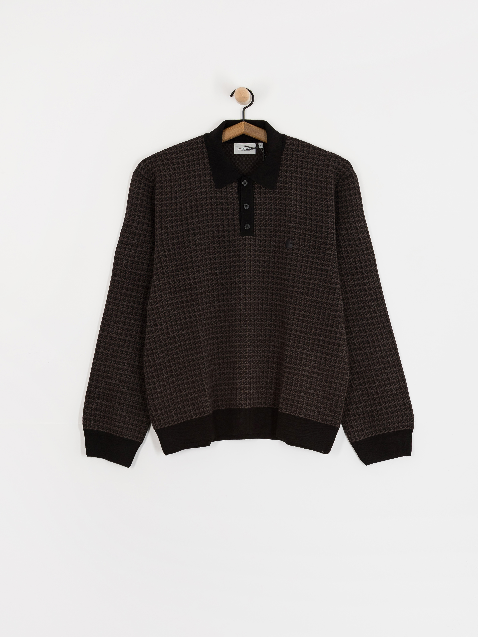 Sveter Carhartt WIP Lowis Polo (lowis houndstooth/vitola heather)