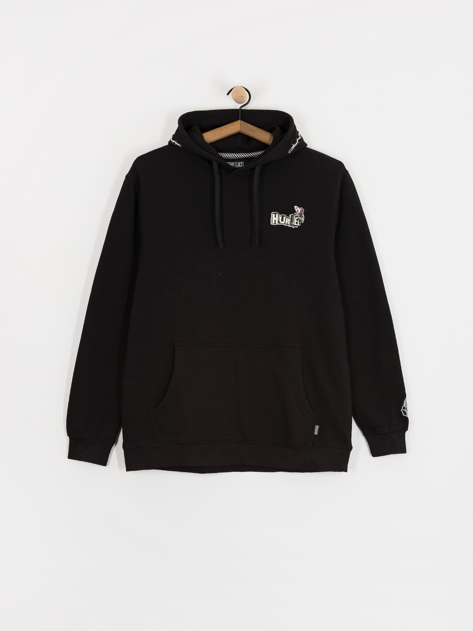 Mikina s kapucňou Hurley Wave Anarchy HD (black)