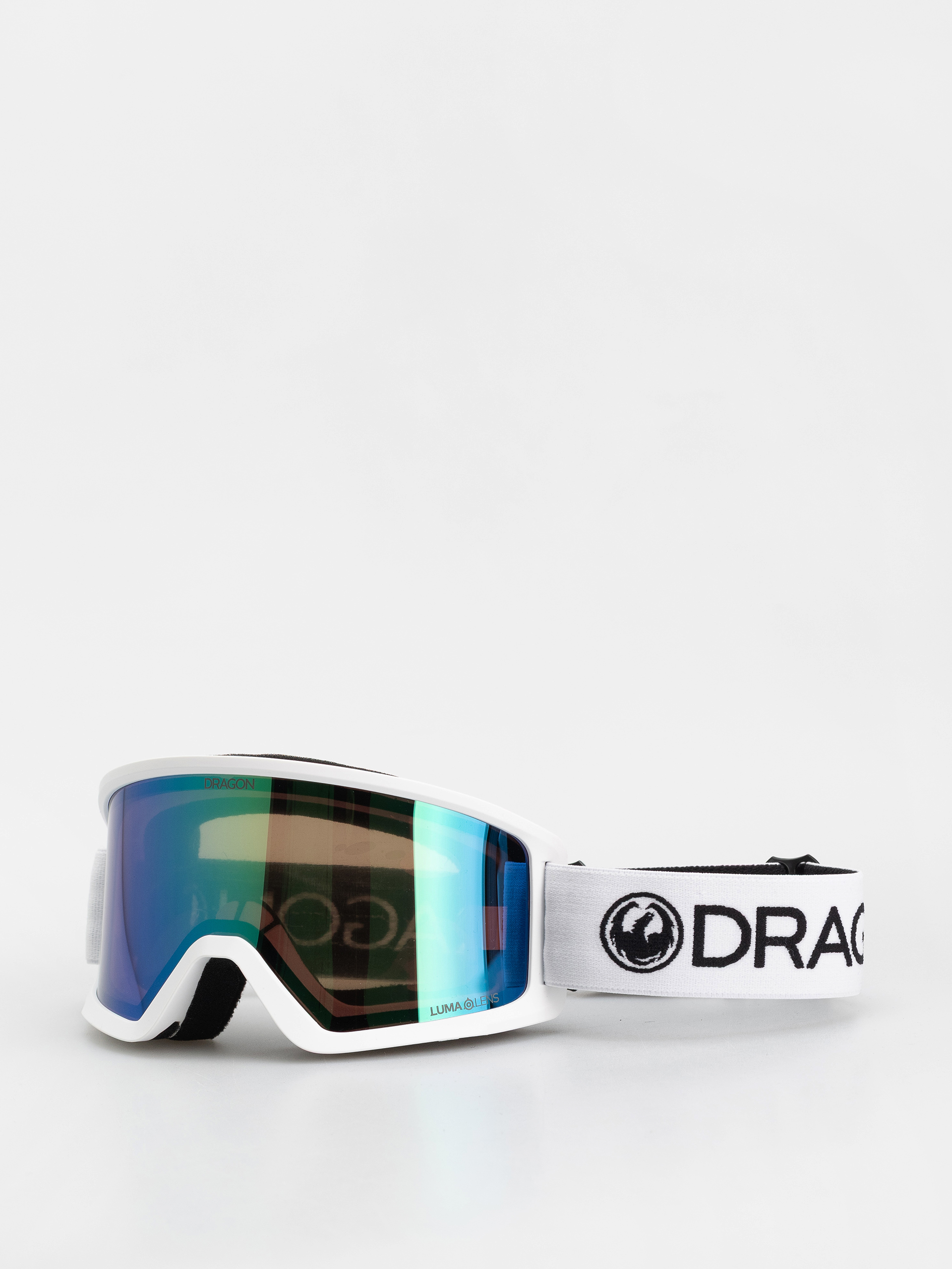 Snowboardovu00e9 okuliare Dragon DX3 OTG (white/lumalens green ion)
