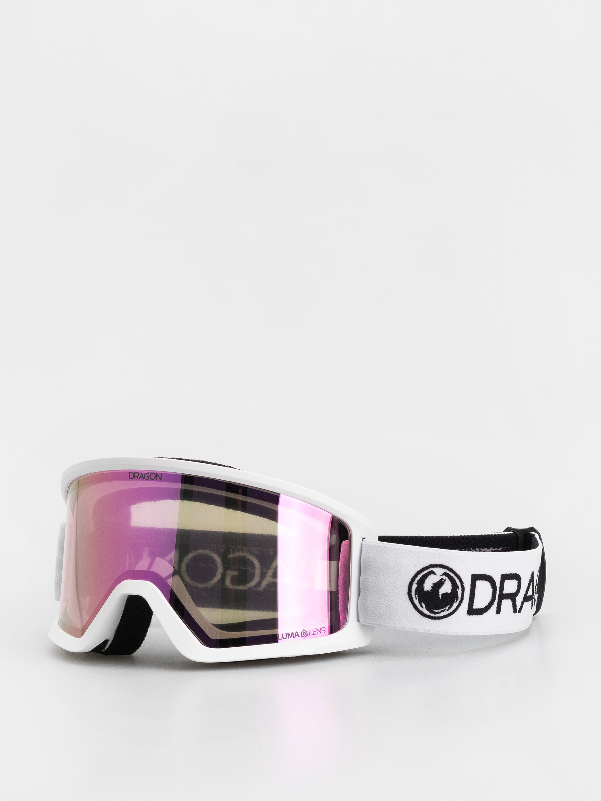 Snowboardovu00e9 okuliare Dragon DX3 OTG (white/lumalens pink ion)