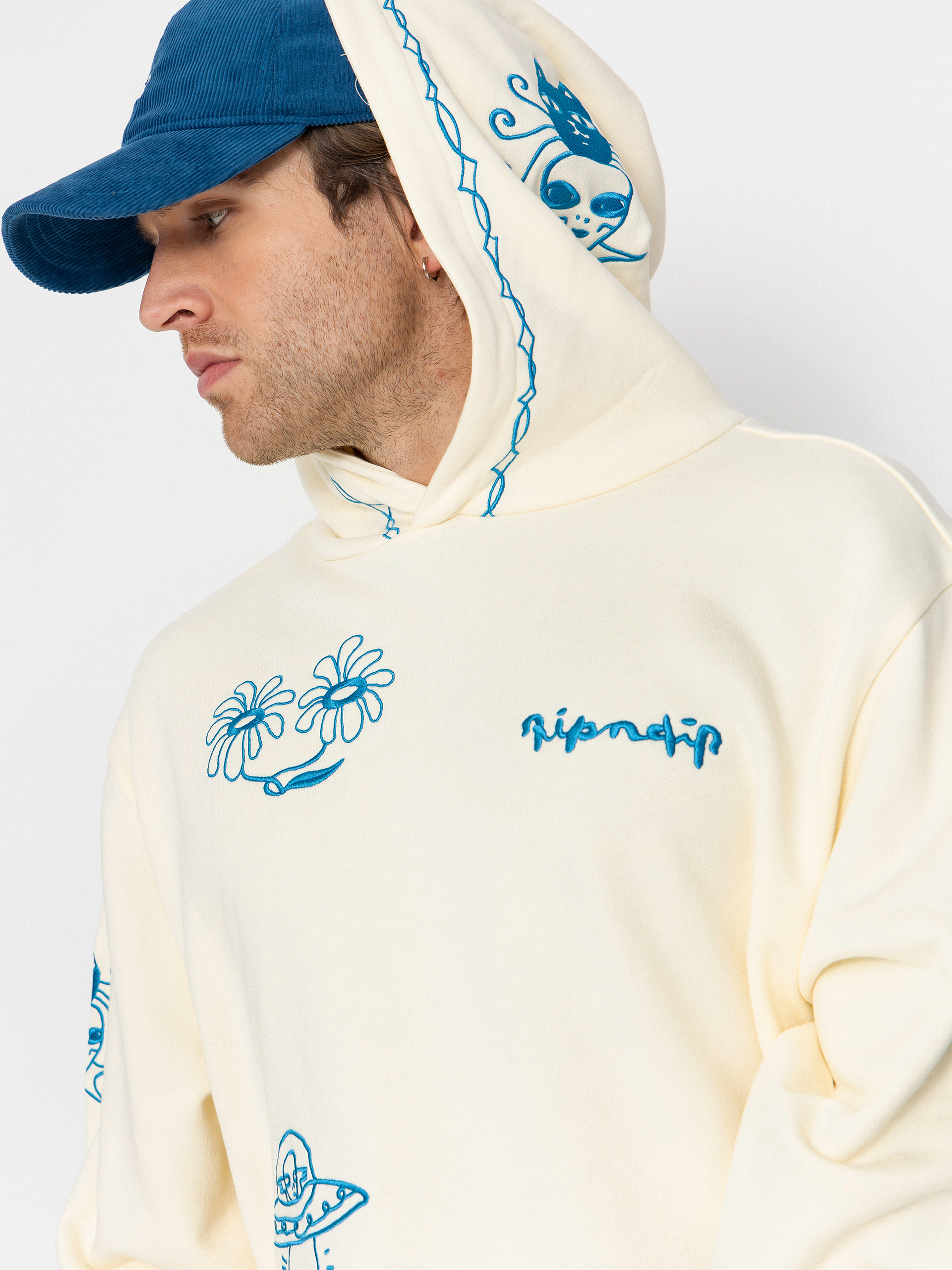 Mikina s kapucňou RipNDip Blonded HD (off white)