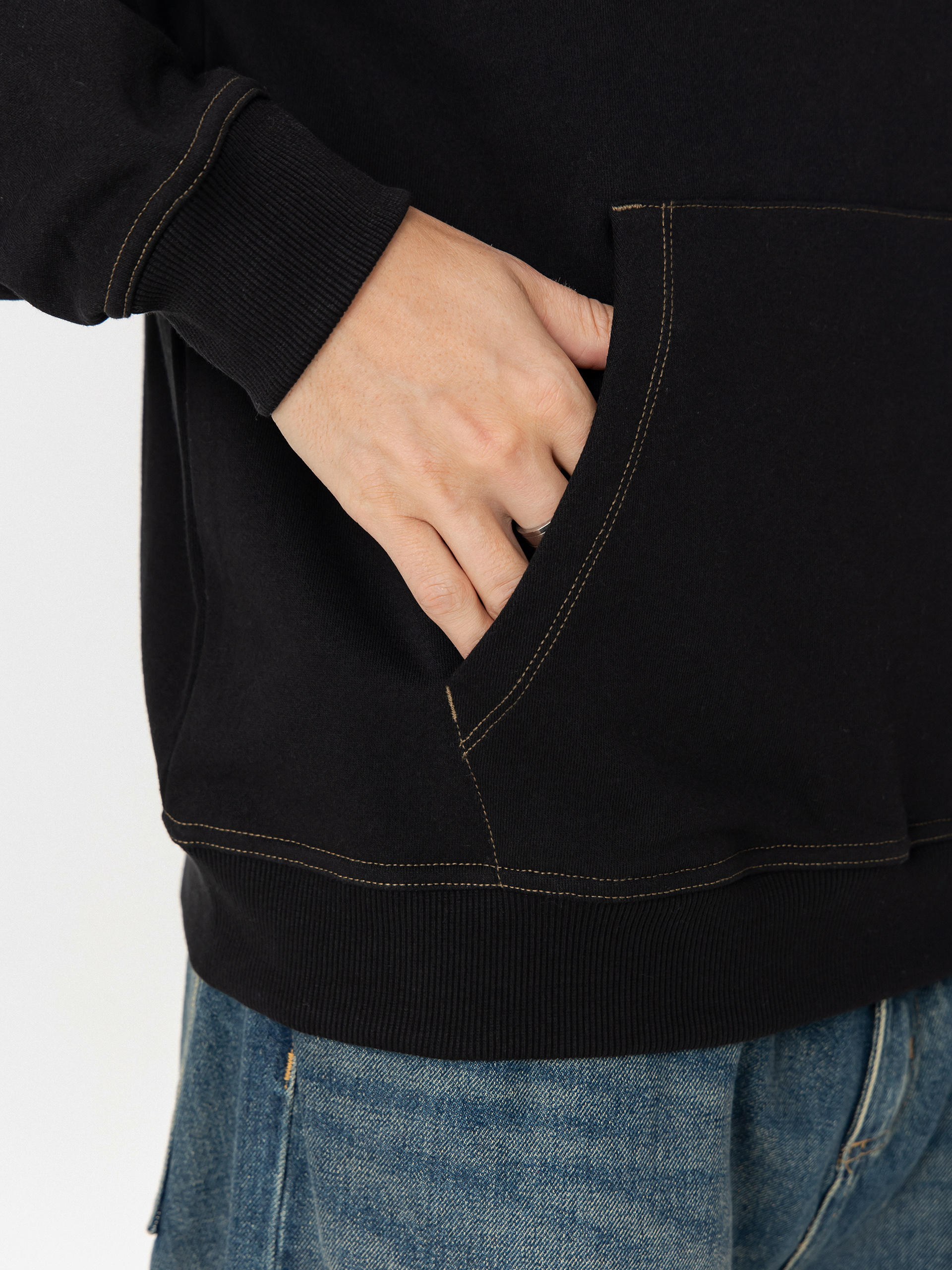 Mikina s kapucňou Volcom Skidder HD (black)