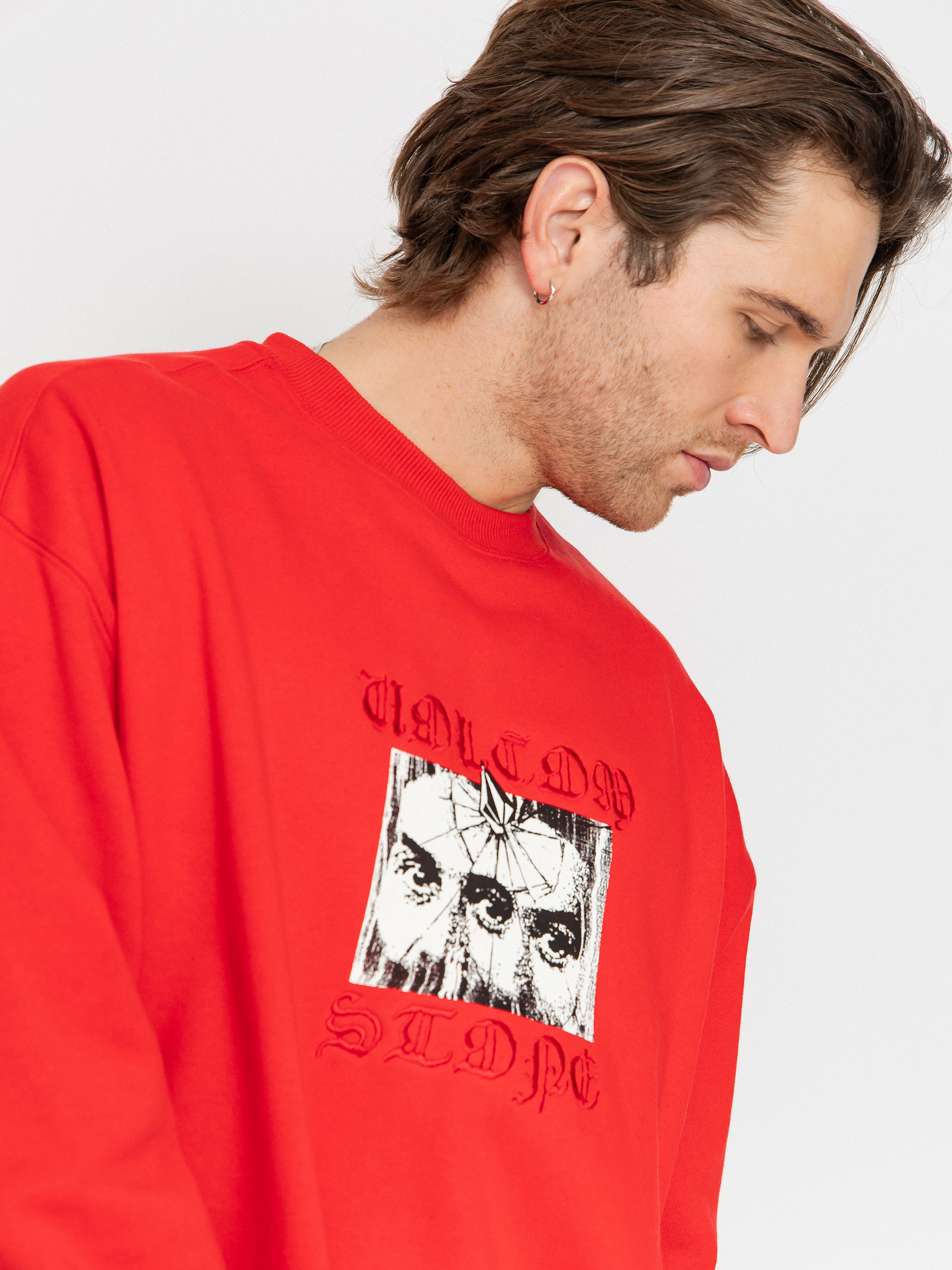 Mikina Volcom Stoneye Crew (lifeguard red)
