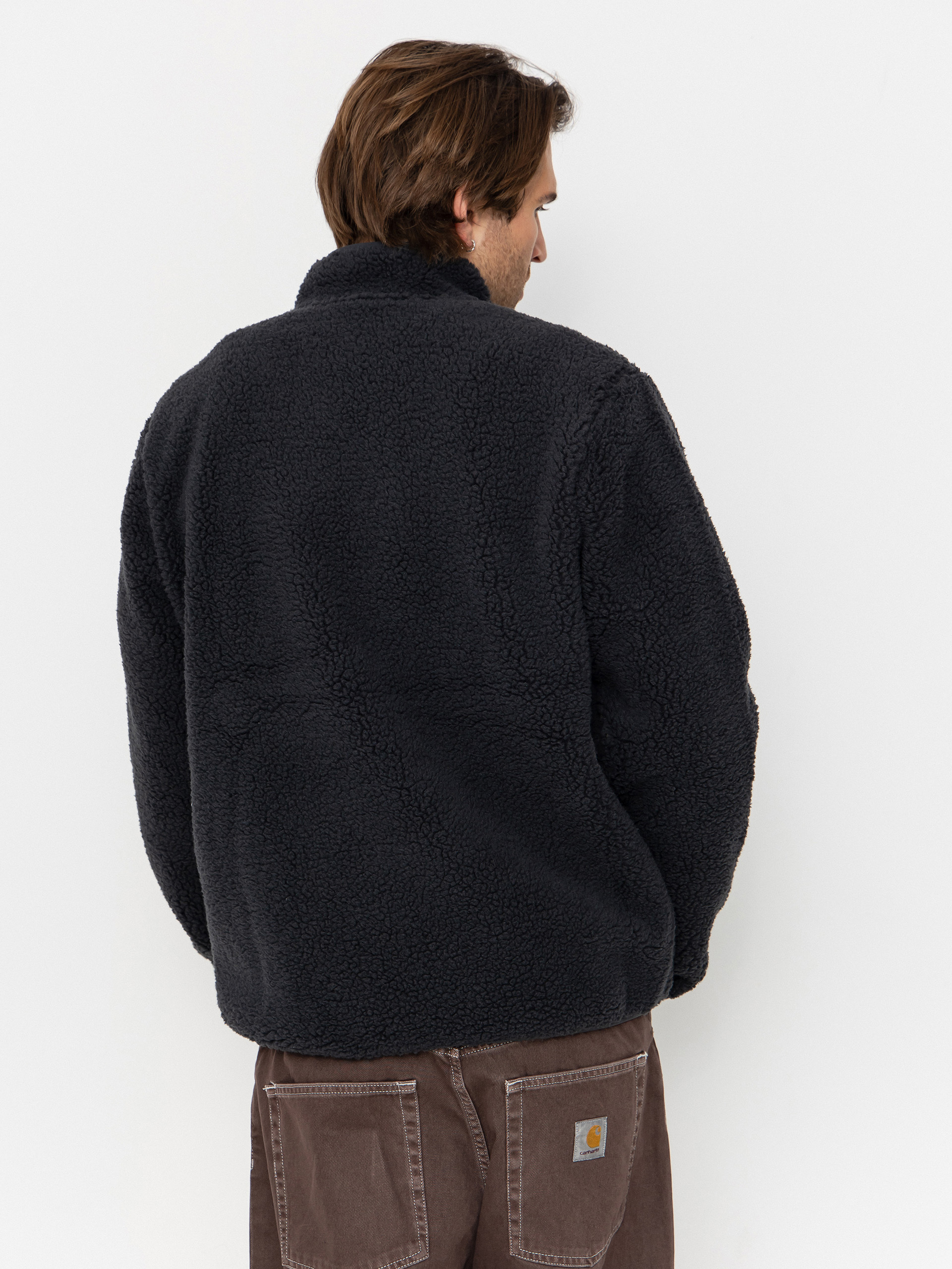 Mikina s kapucňou Volcom Storm Stone ZHD (asphalt black)