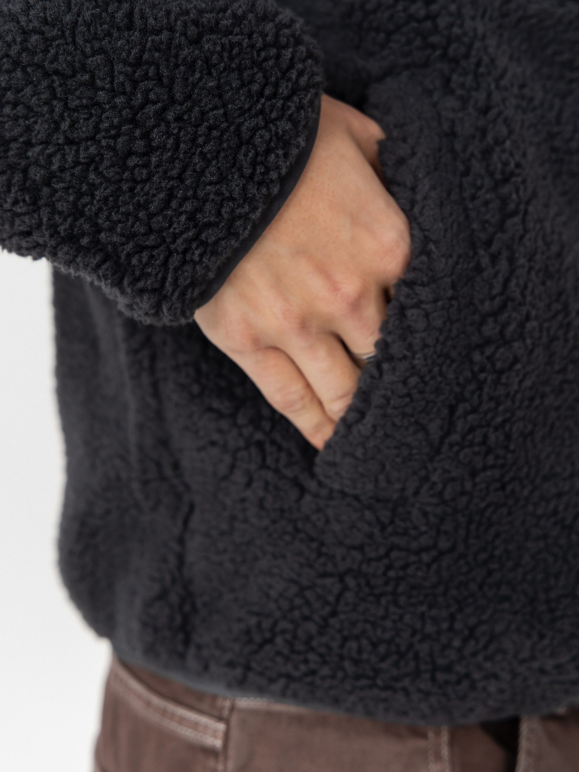 Mikina s kapucňou Volcom Storm Stone ZHD (asphalt black)