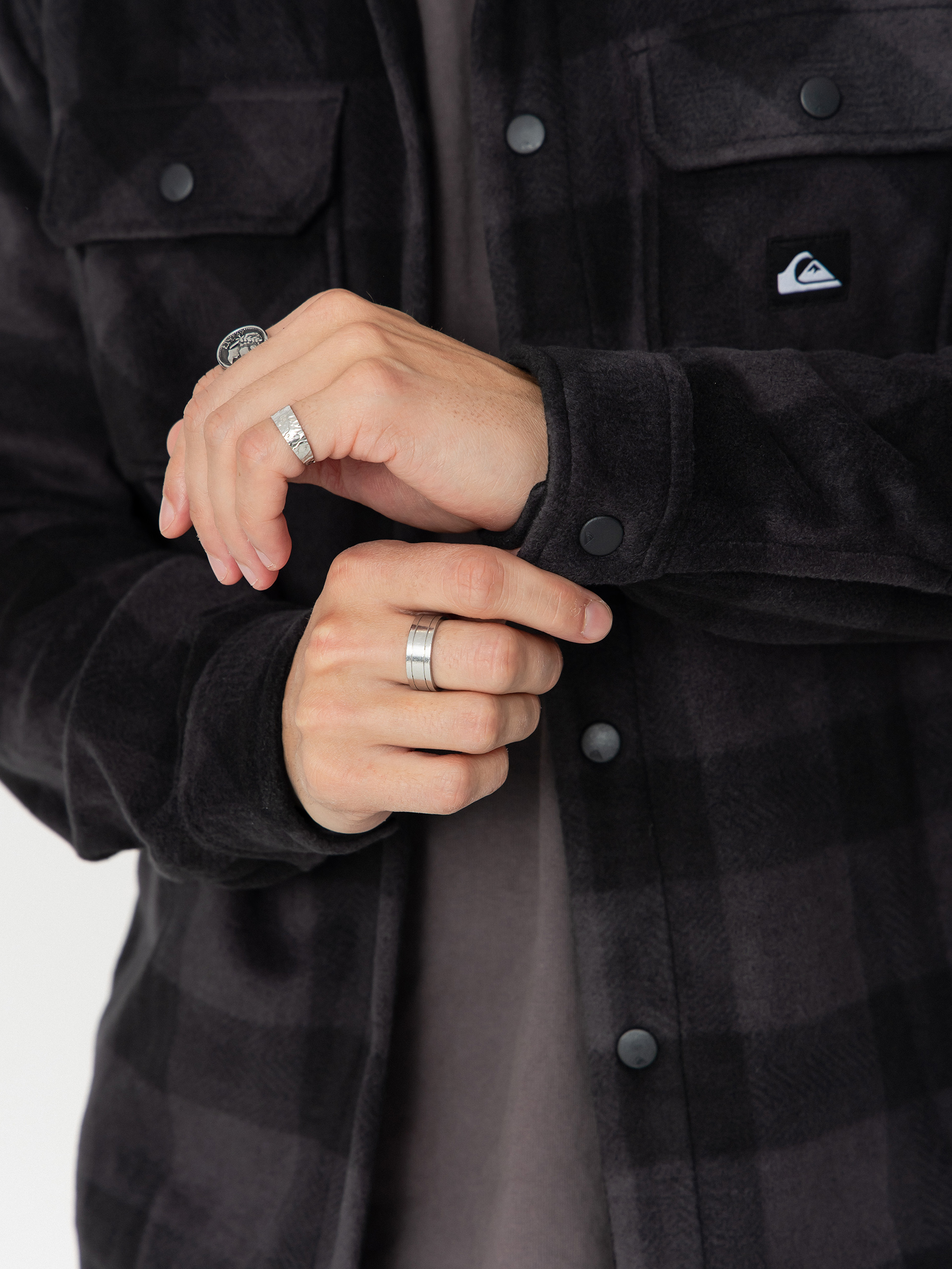 Košeľa Quiksilver Bering Strait Check (black northsea plaid)