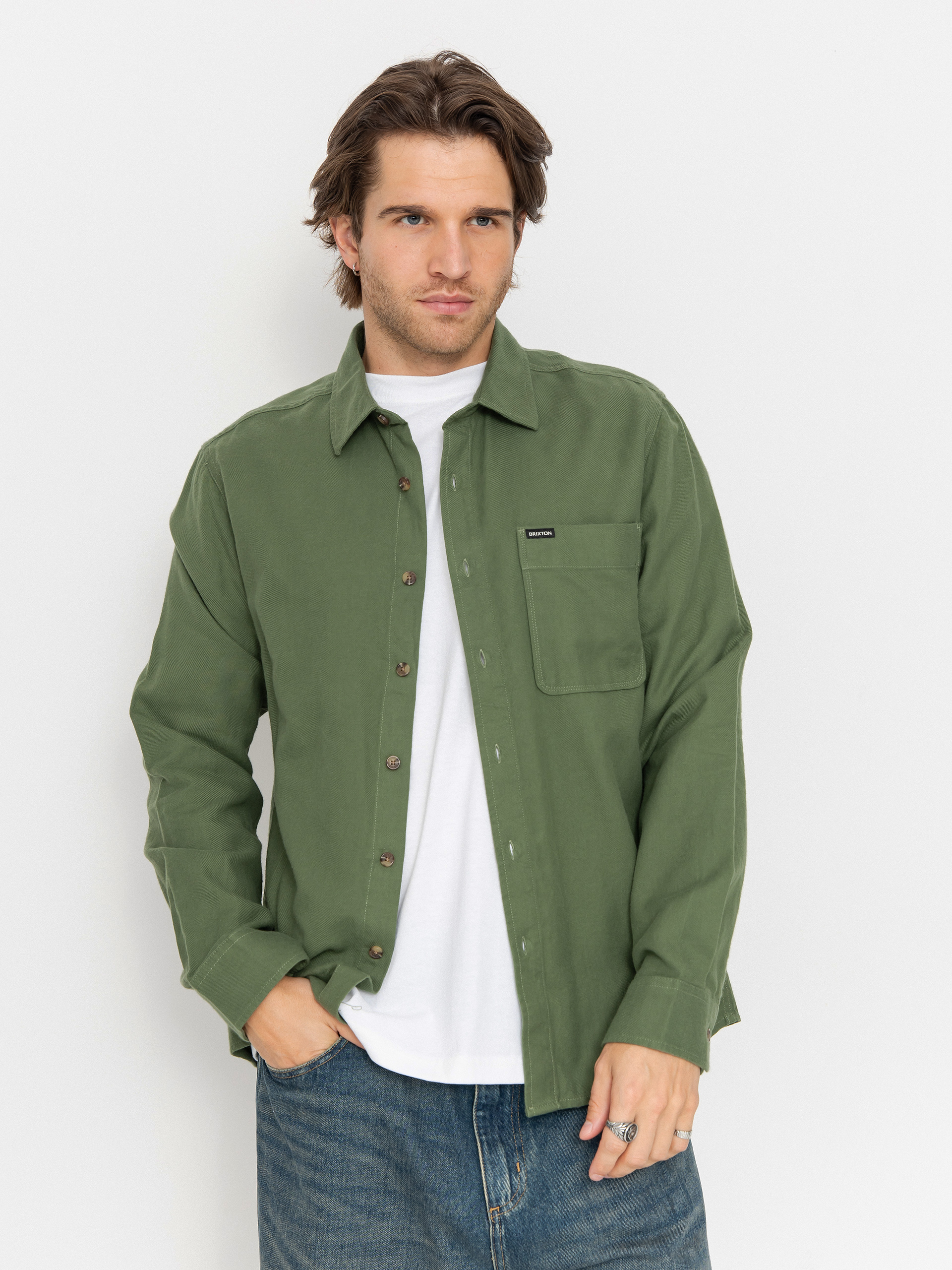 Košeľa Brixton Hasting Lw Flannel (wild green)