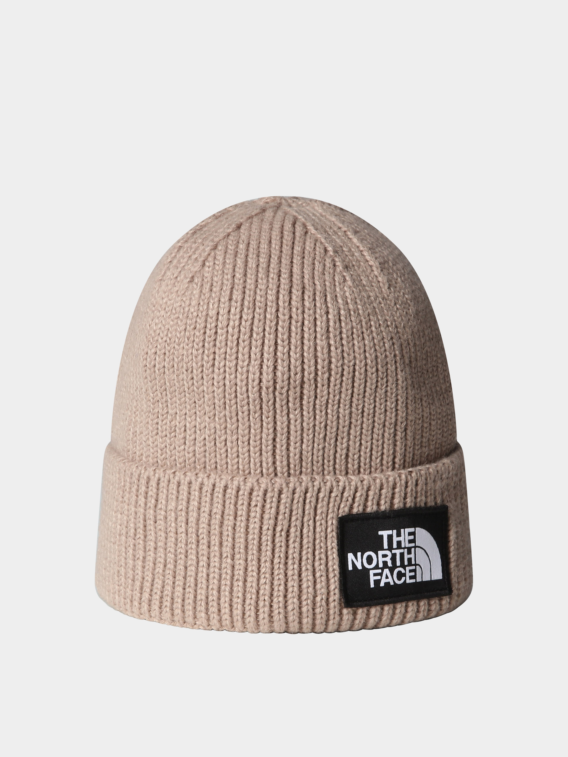 Čiapka The North Face Tnf Logo Box Cuffed (mushroom grey)