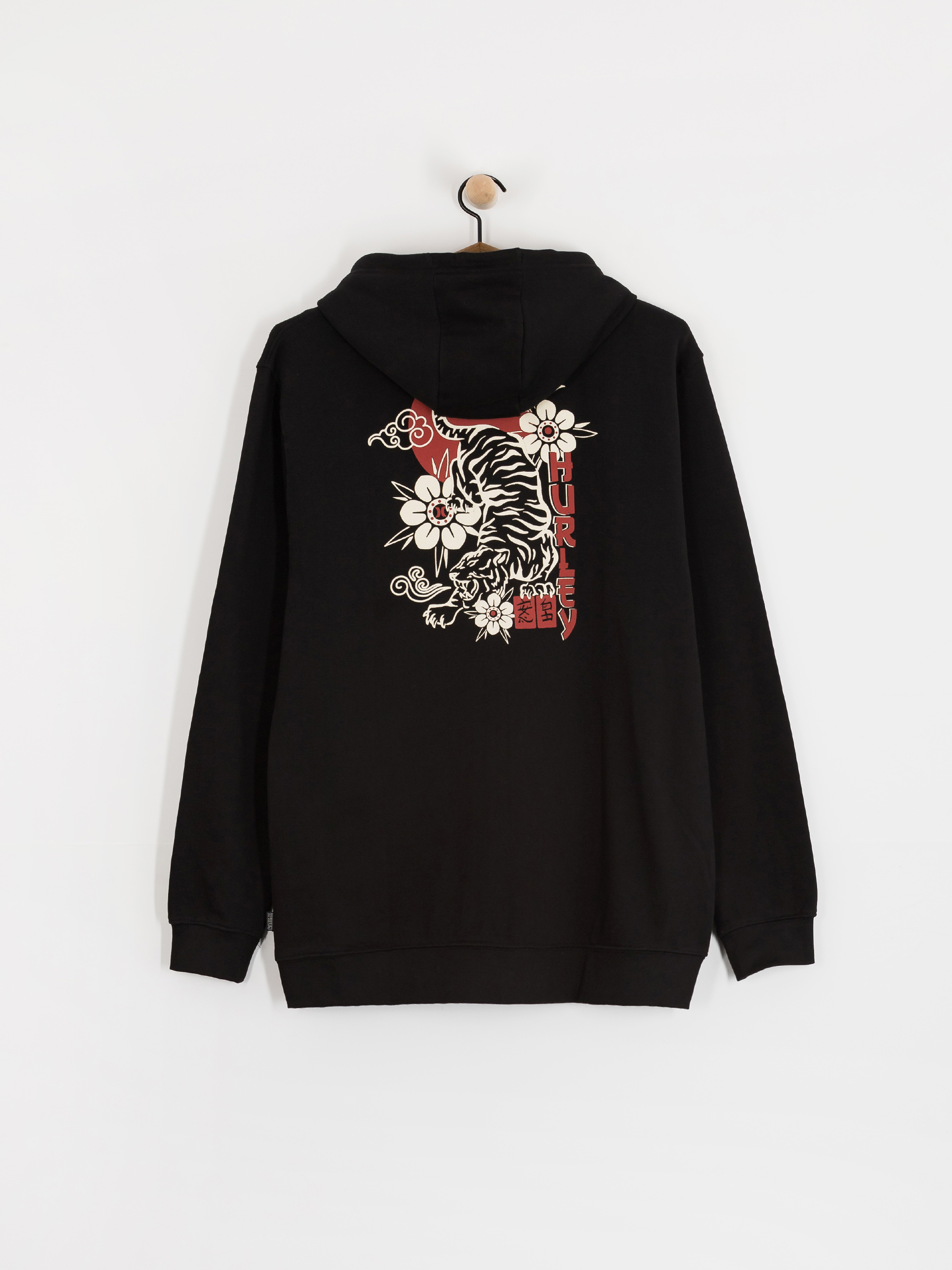 Mikina s kapucňou Hurley Tattoo ZHD (black)