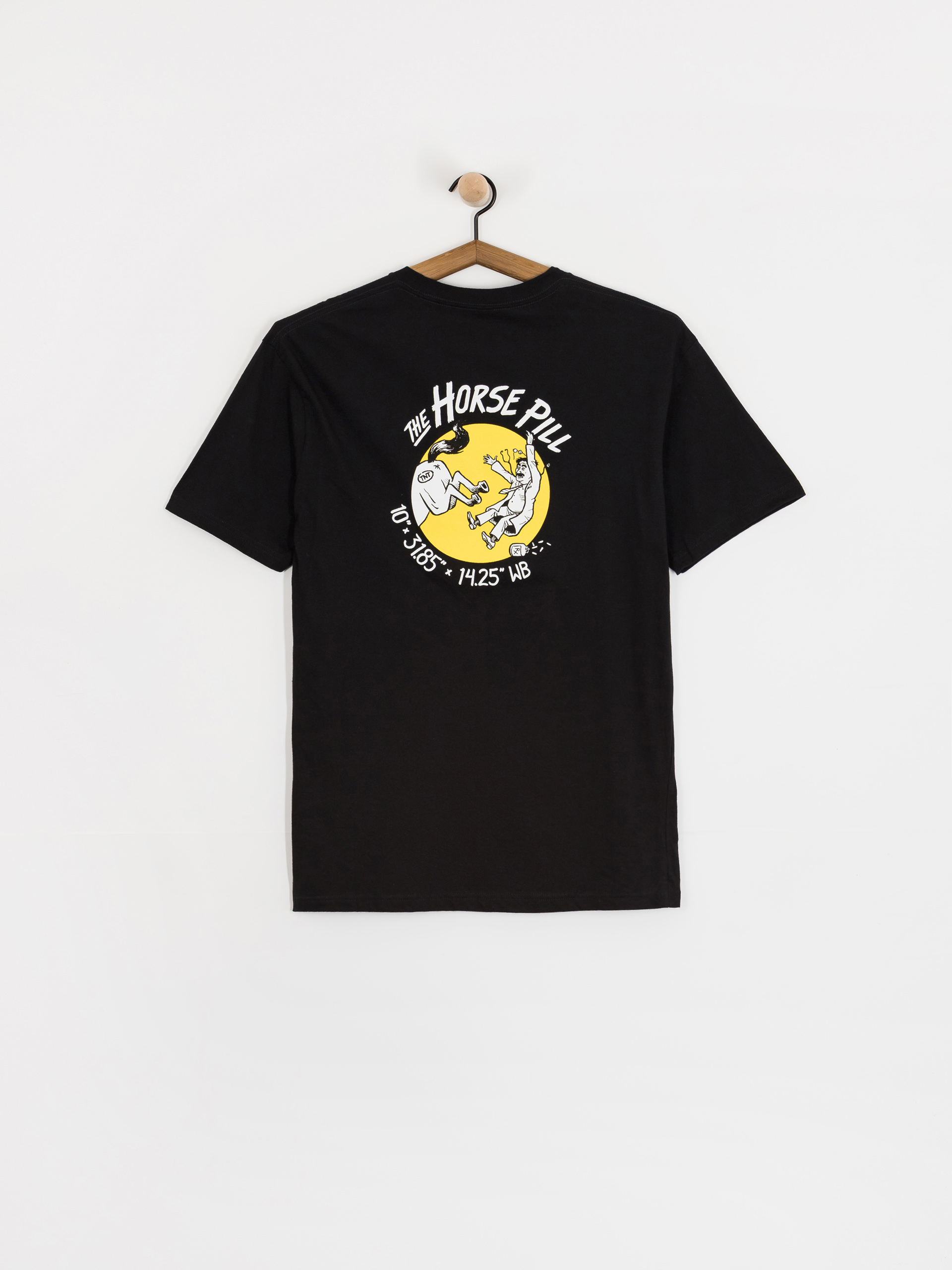 Tričko Antihero Horse Pill (black w/yellow&white prints)