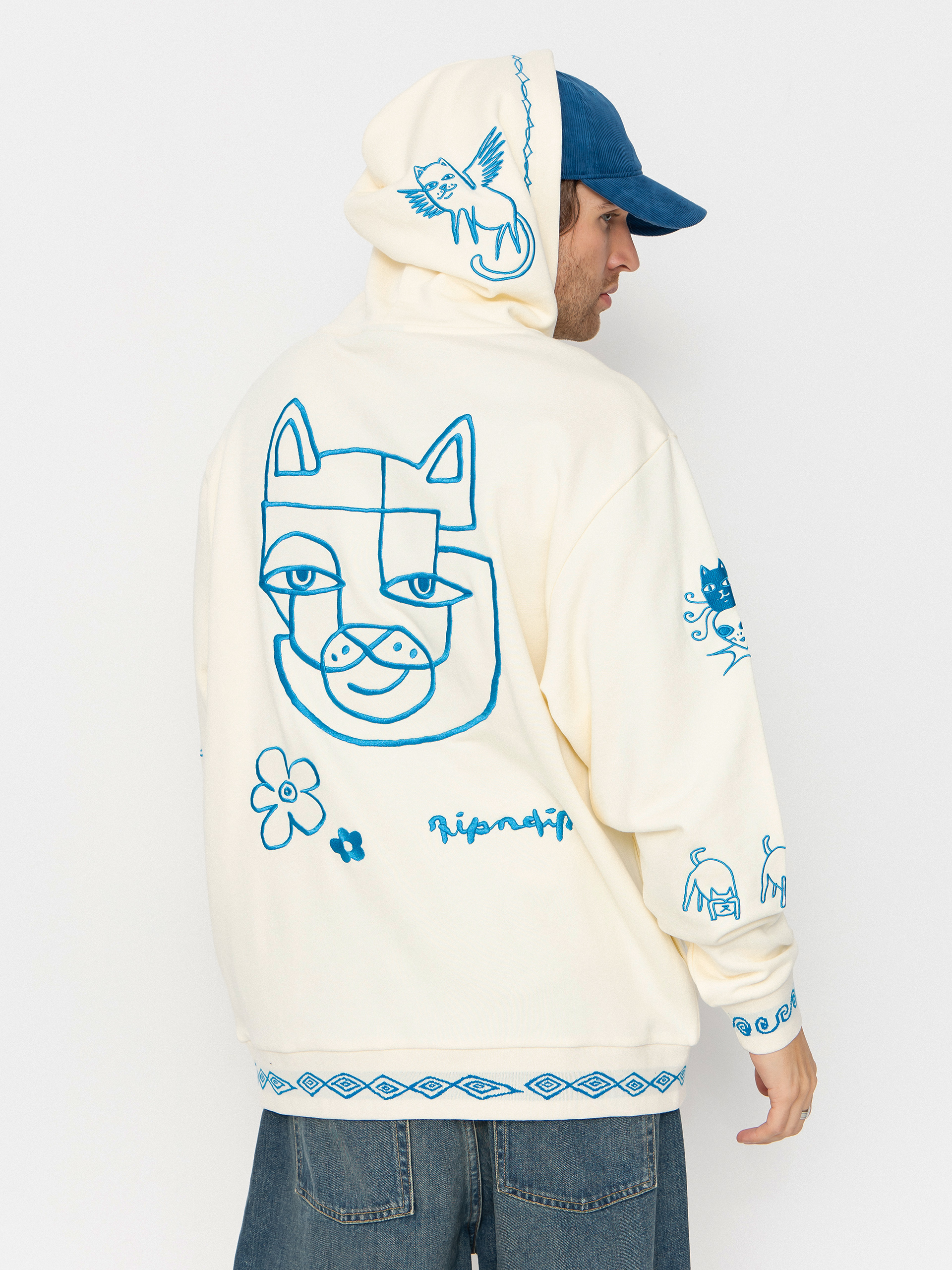 Mikina s kapucňou RipNDip Blonded HD (off white)