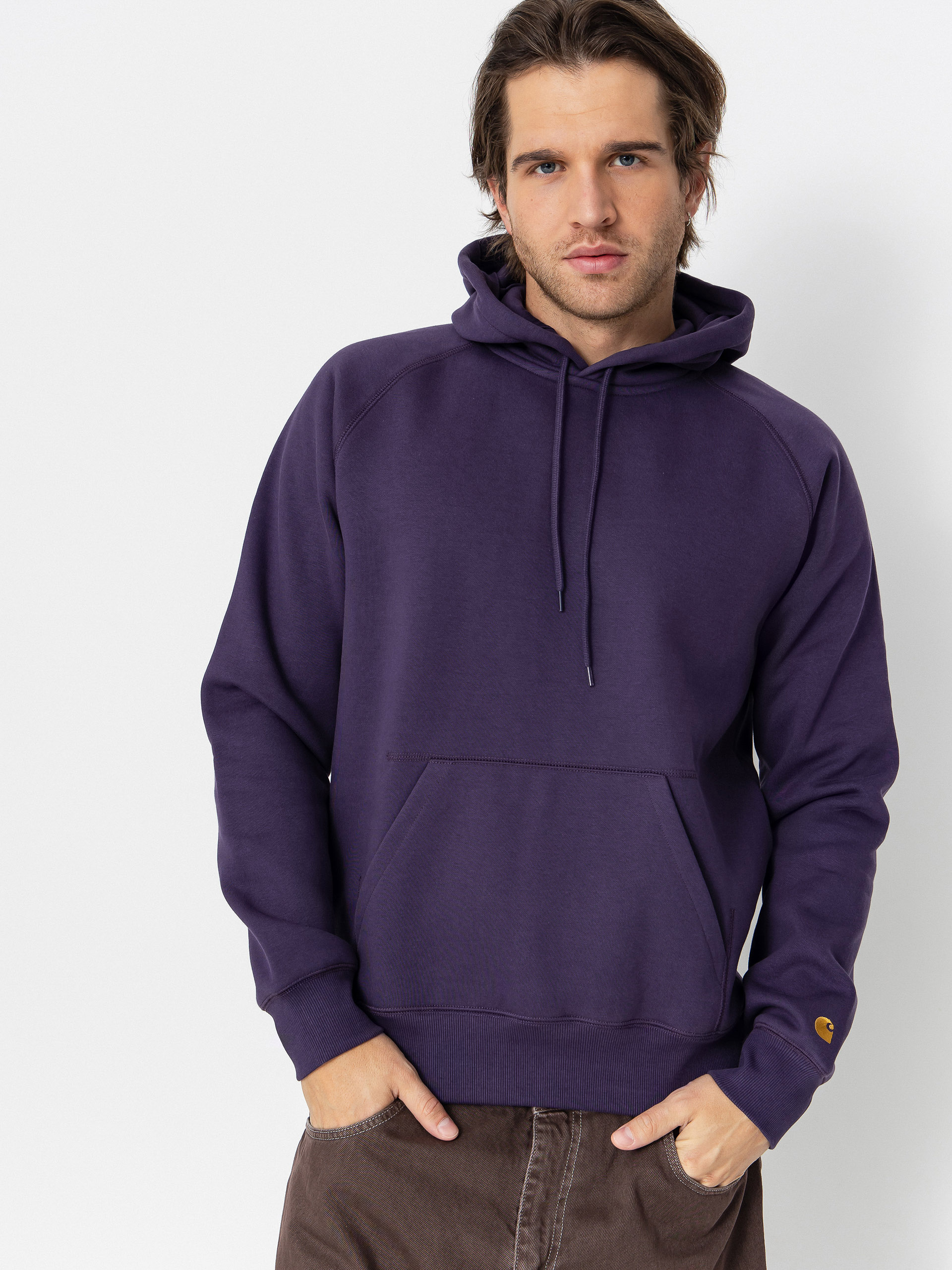 Mikina s kapucňou Carhartt WIP Chase HD (lakers/gold)