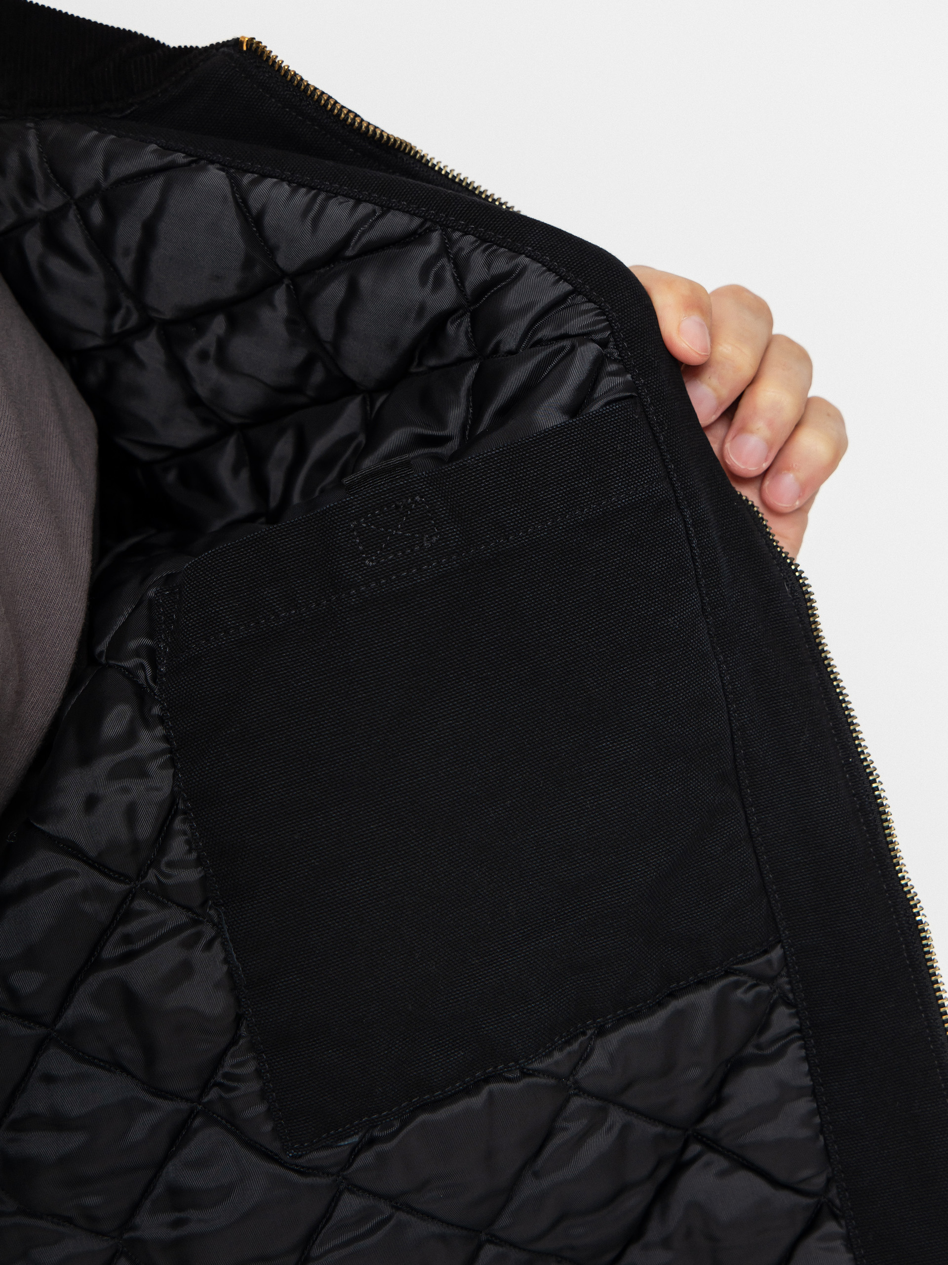 Bunda Carhartt WIP OG Detroit (black/black/stone canvas)