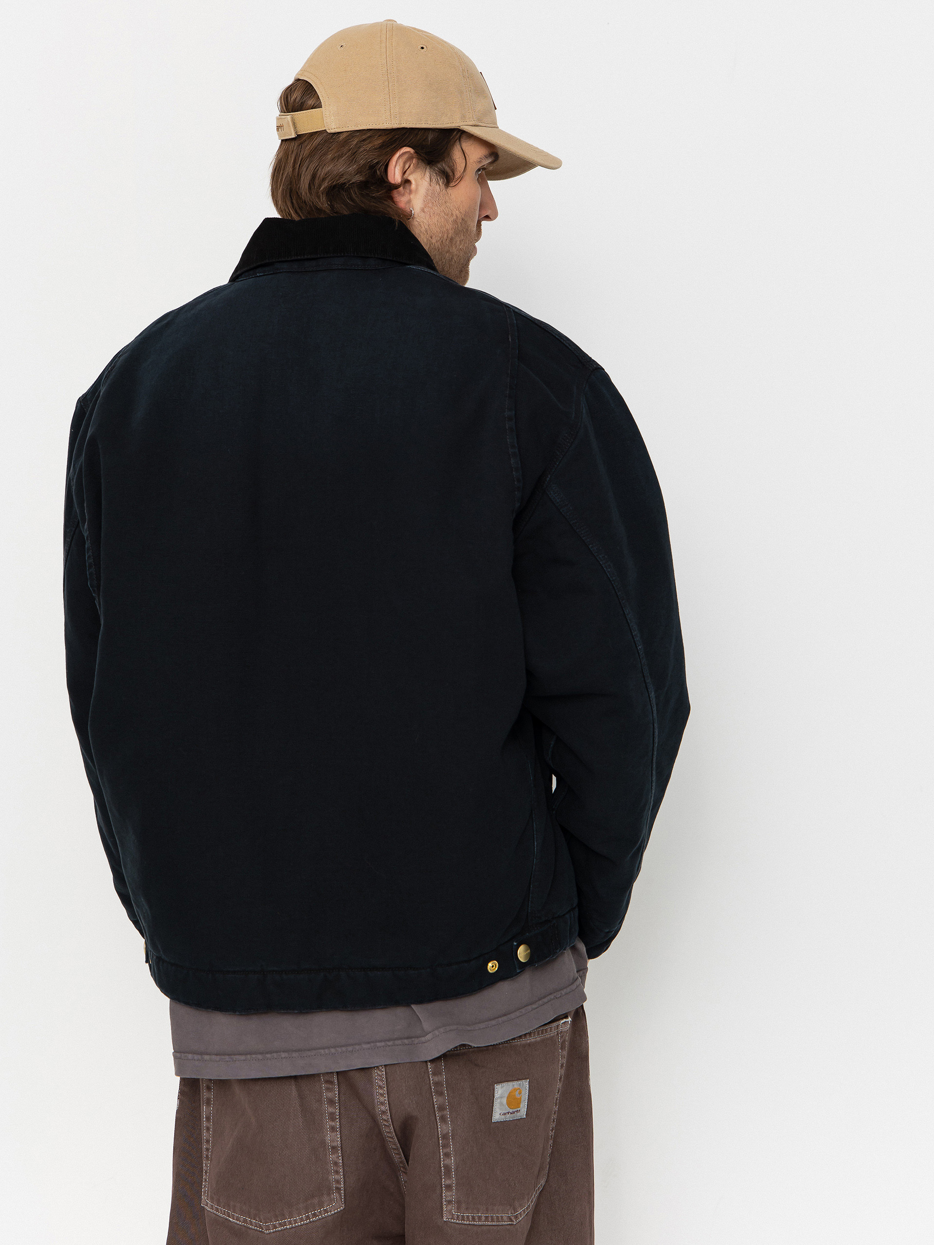 Bunda Carhartt WIP OG Detroit (black/black/stone canvas)