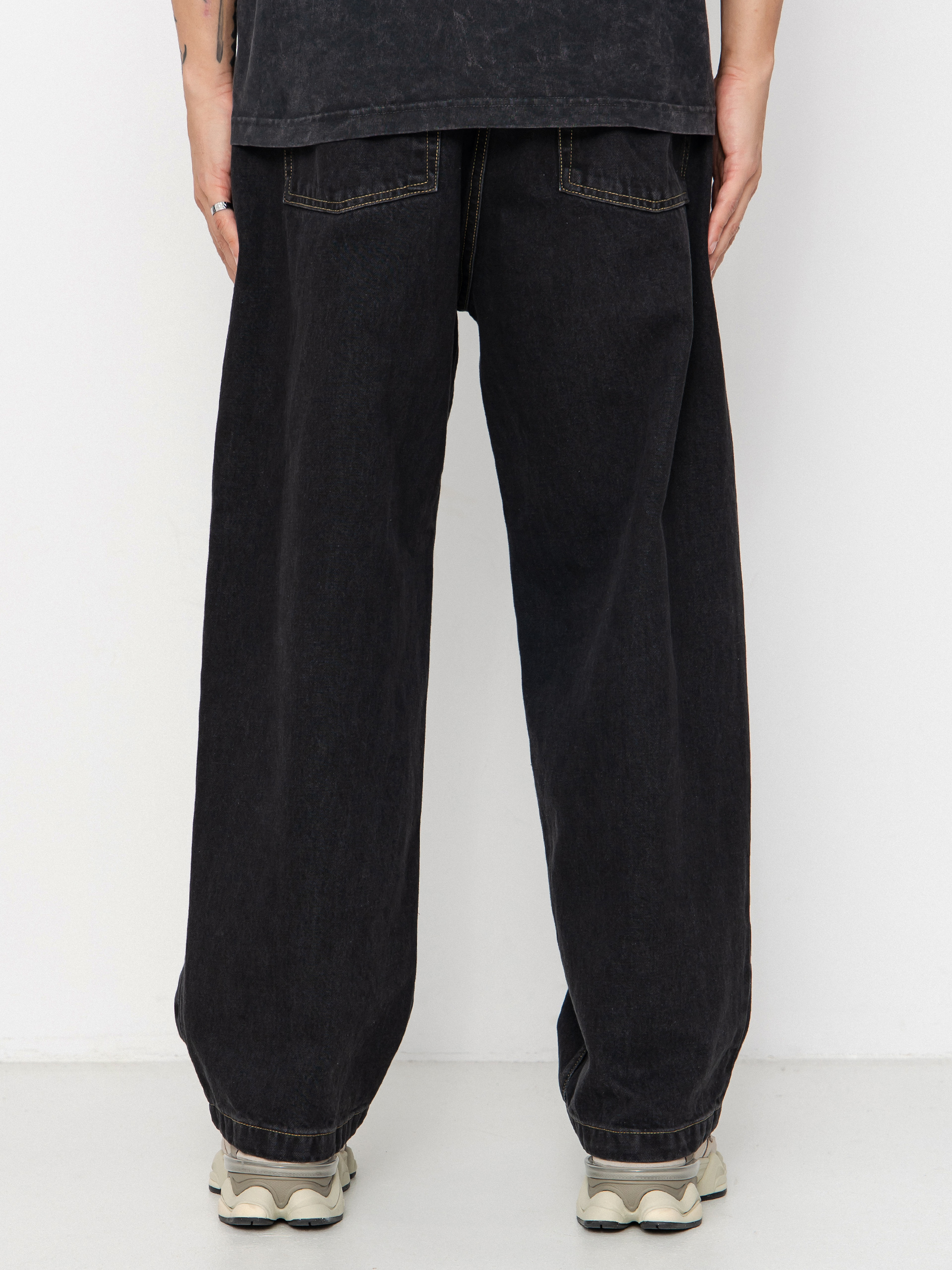 Nohavice Carhartt WIP Brandon (black/stone washed)