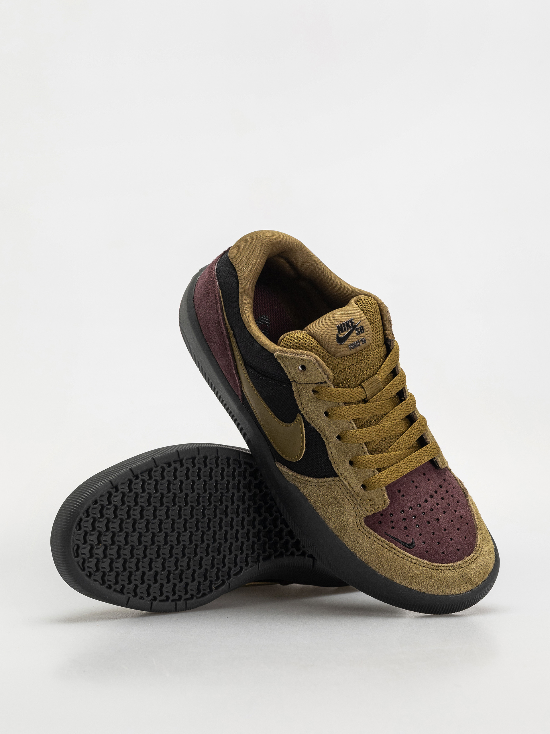 Topánky Nike SB Force 58 (black/olive flak burgundy crush off noir)