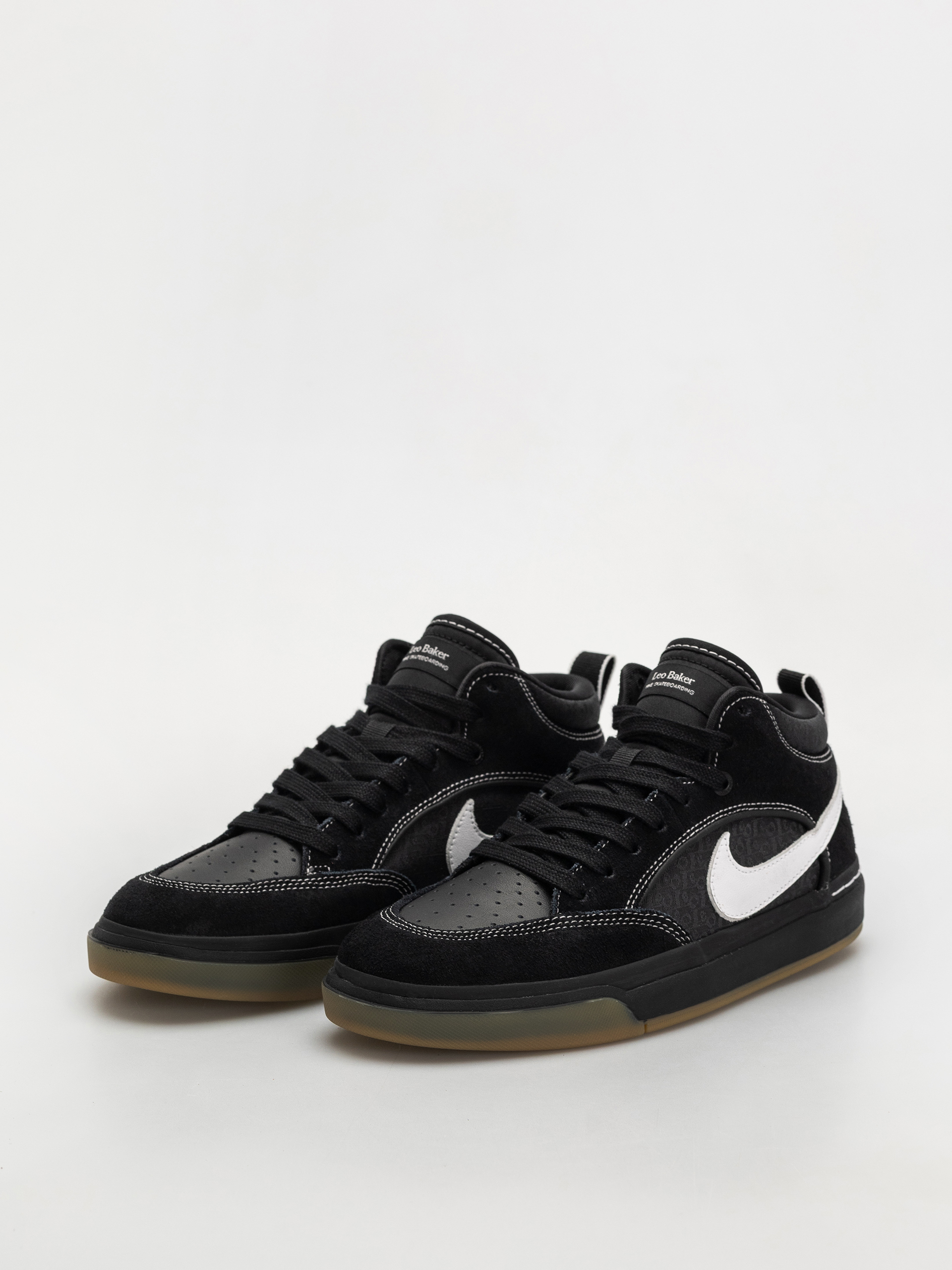 Topánky Nike SB React Leo (black/white black gum light brown)