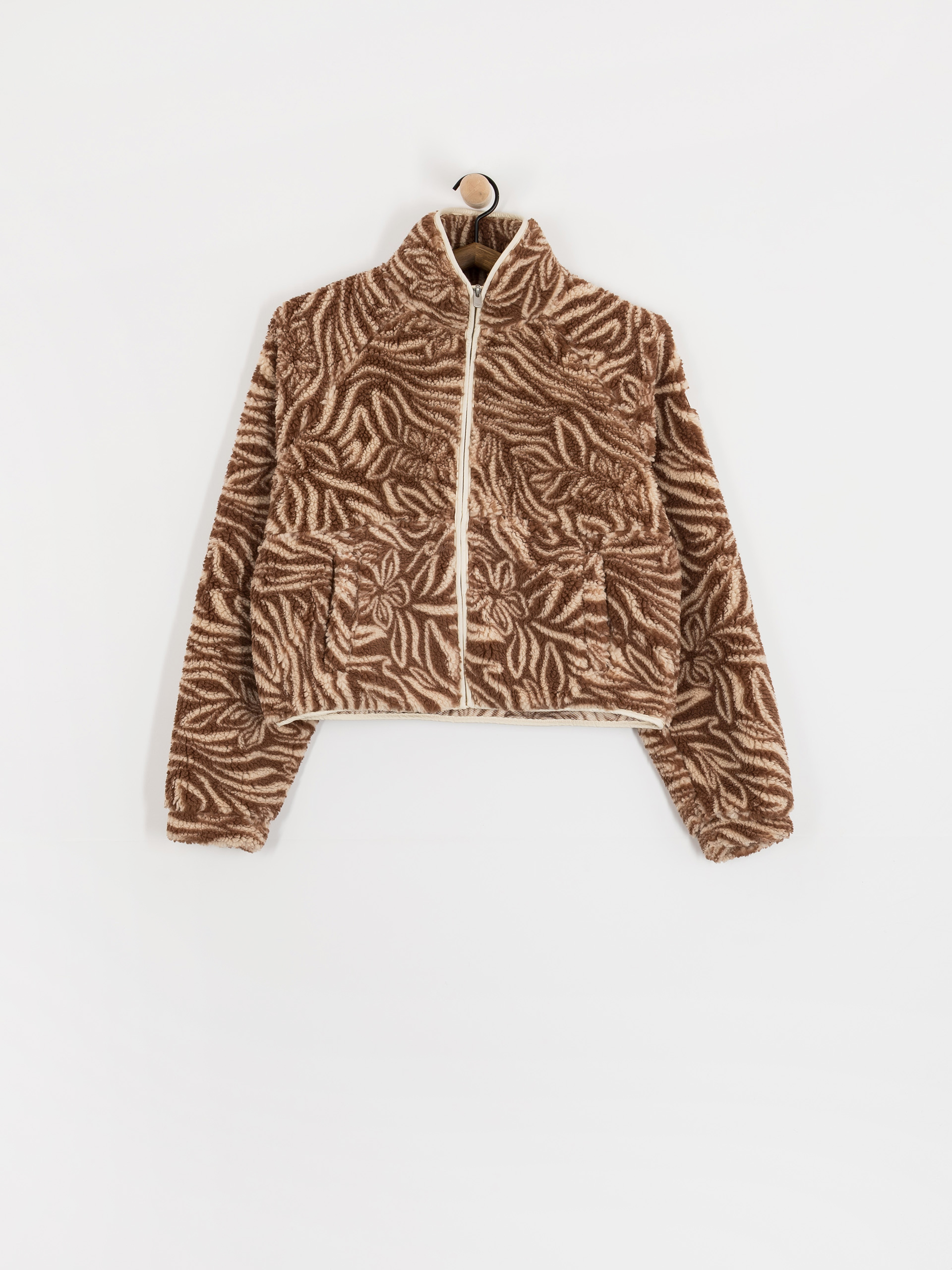 Dámsky Flísová mikina Roxy Blurry Cloud Print (parchment animal floral big)