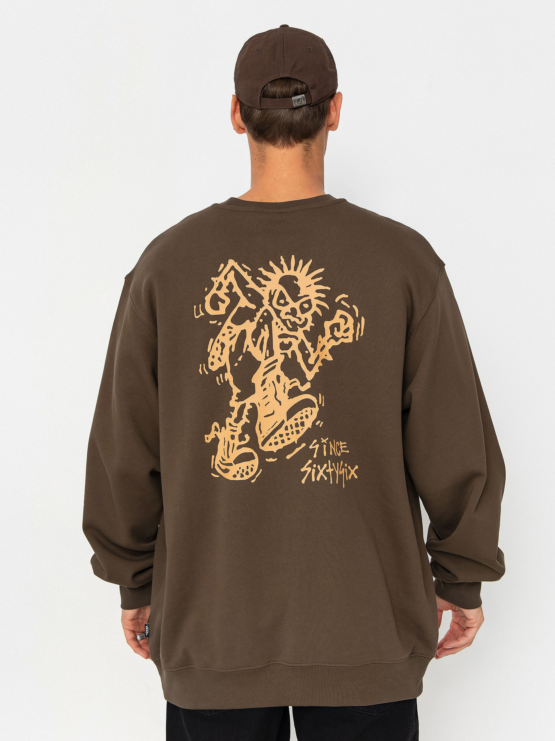 Mikina Vans Stomper Loose Fit Crew (coal brown)