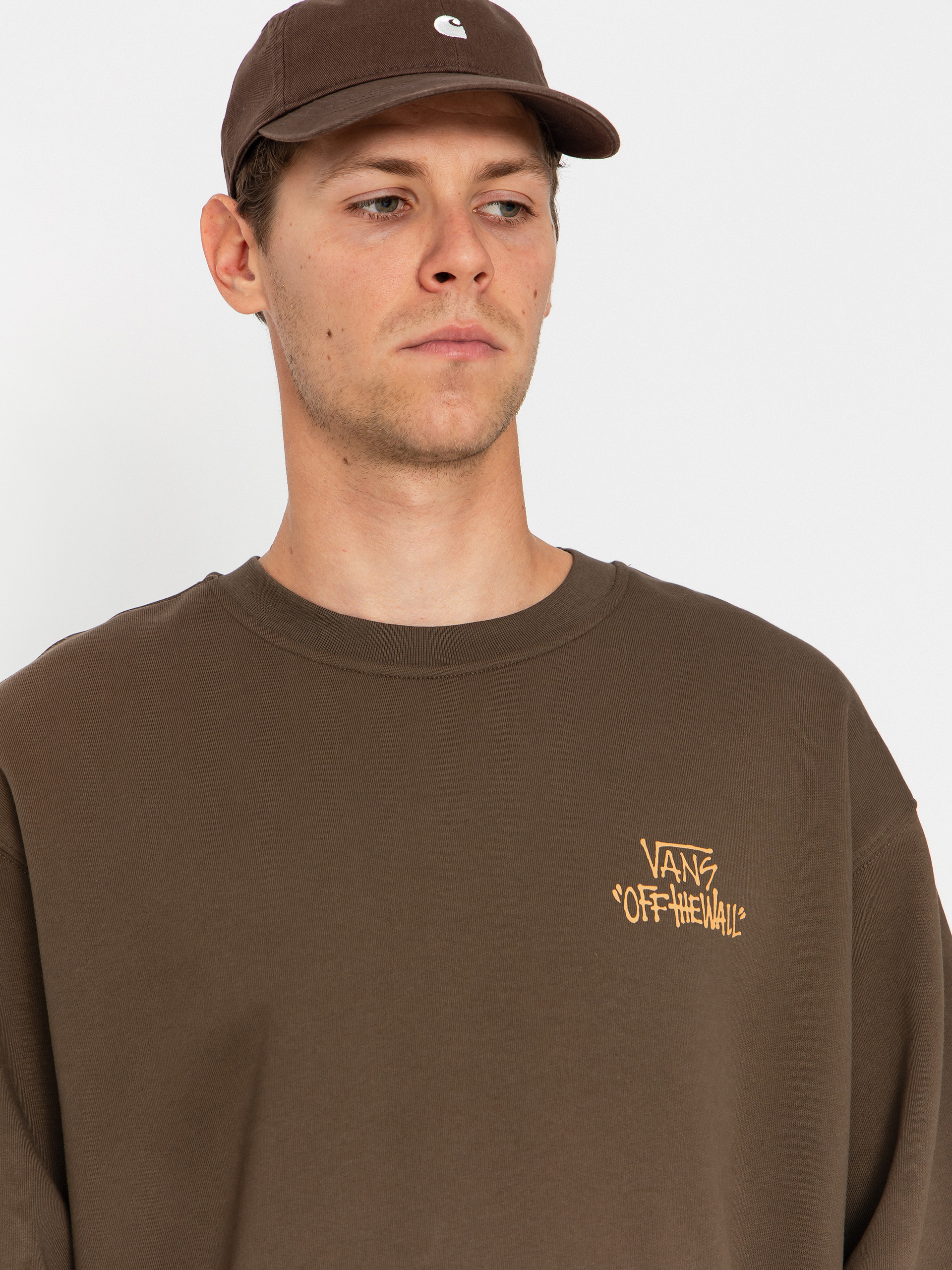 Mikina Vans Stomper Loose Fit Crew (coal brown)