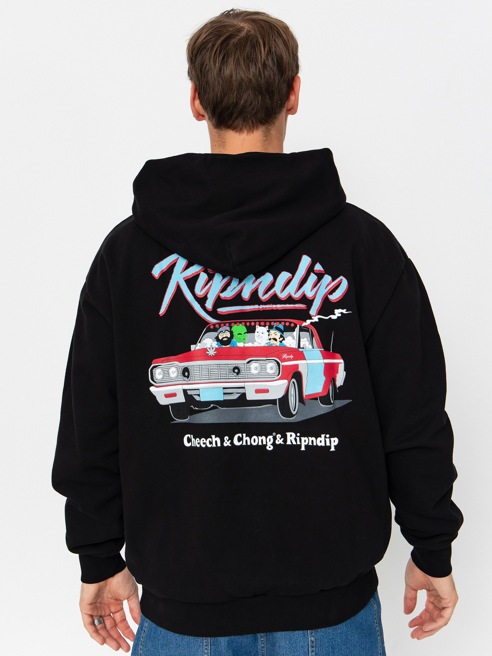 Mikina s kapucňou RipNDip Riders HD (black)