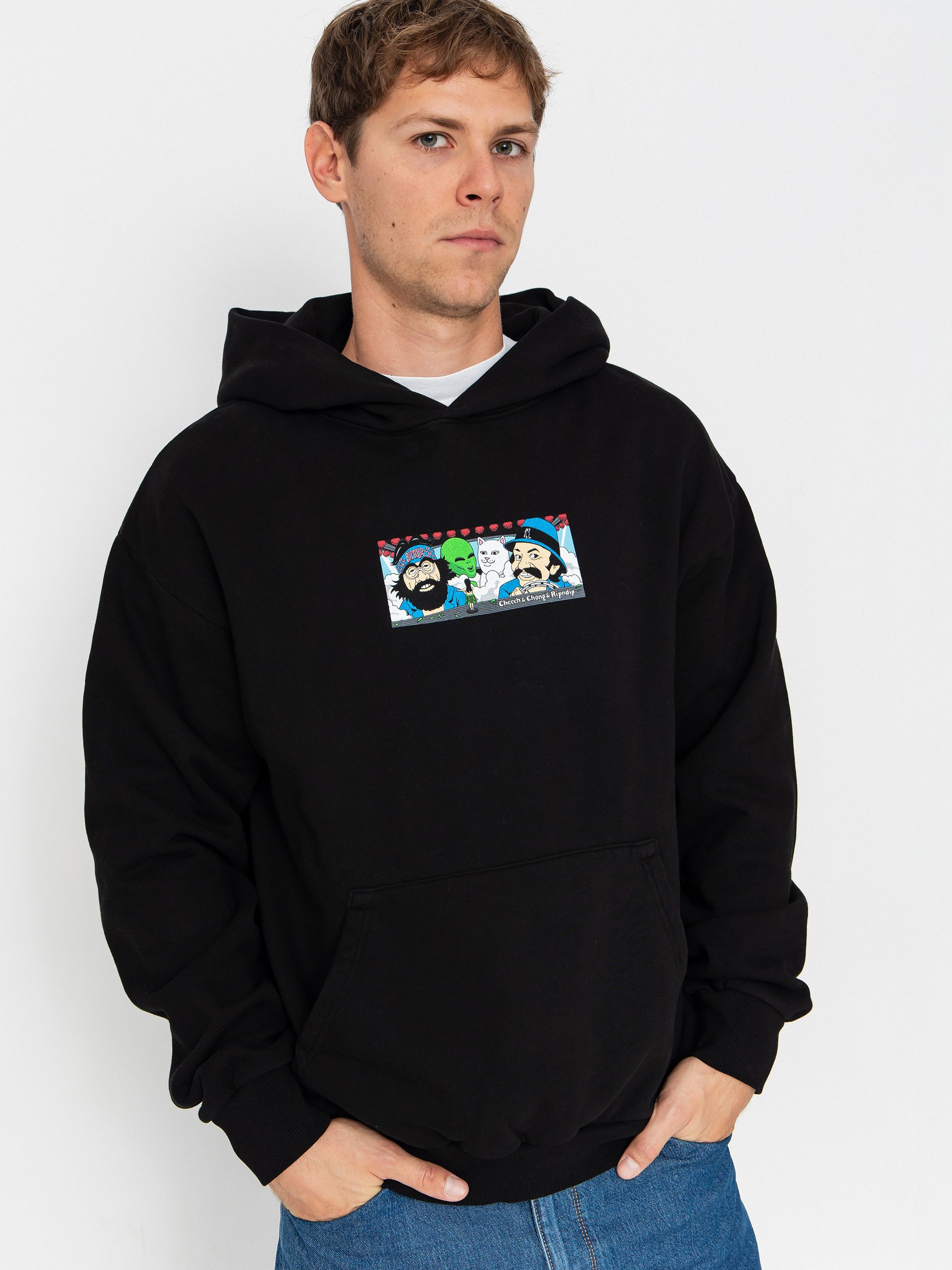 Mikina s kapucňou RipNDip Riders HD (black)