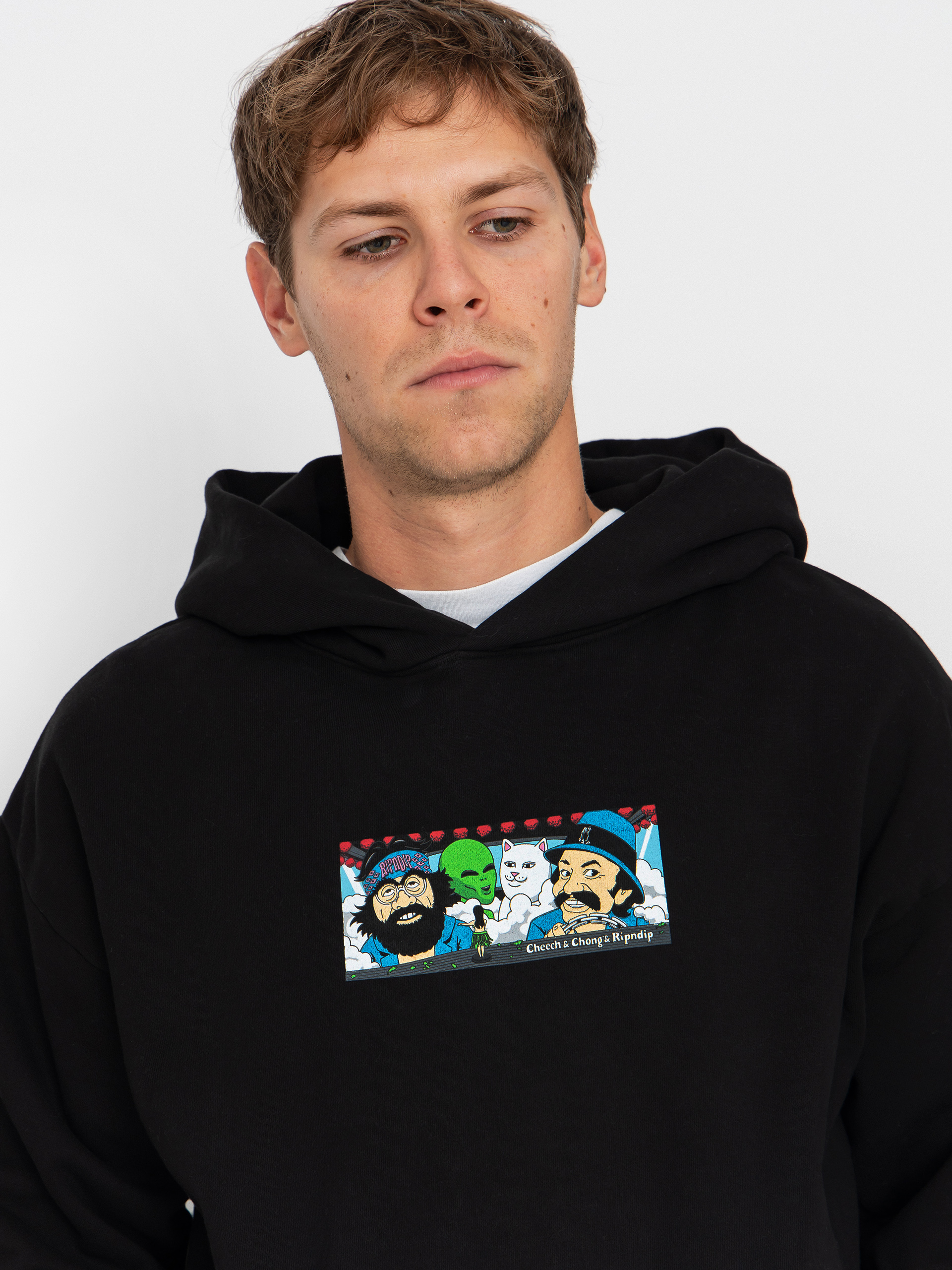 Mikina s kapucňou RipNDip Riders HD (black)